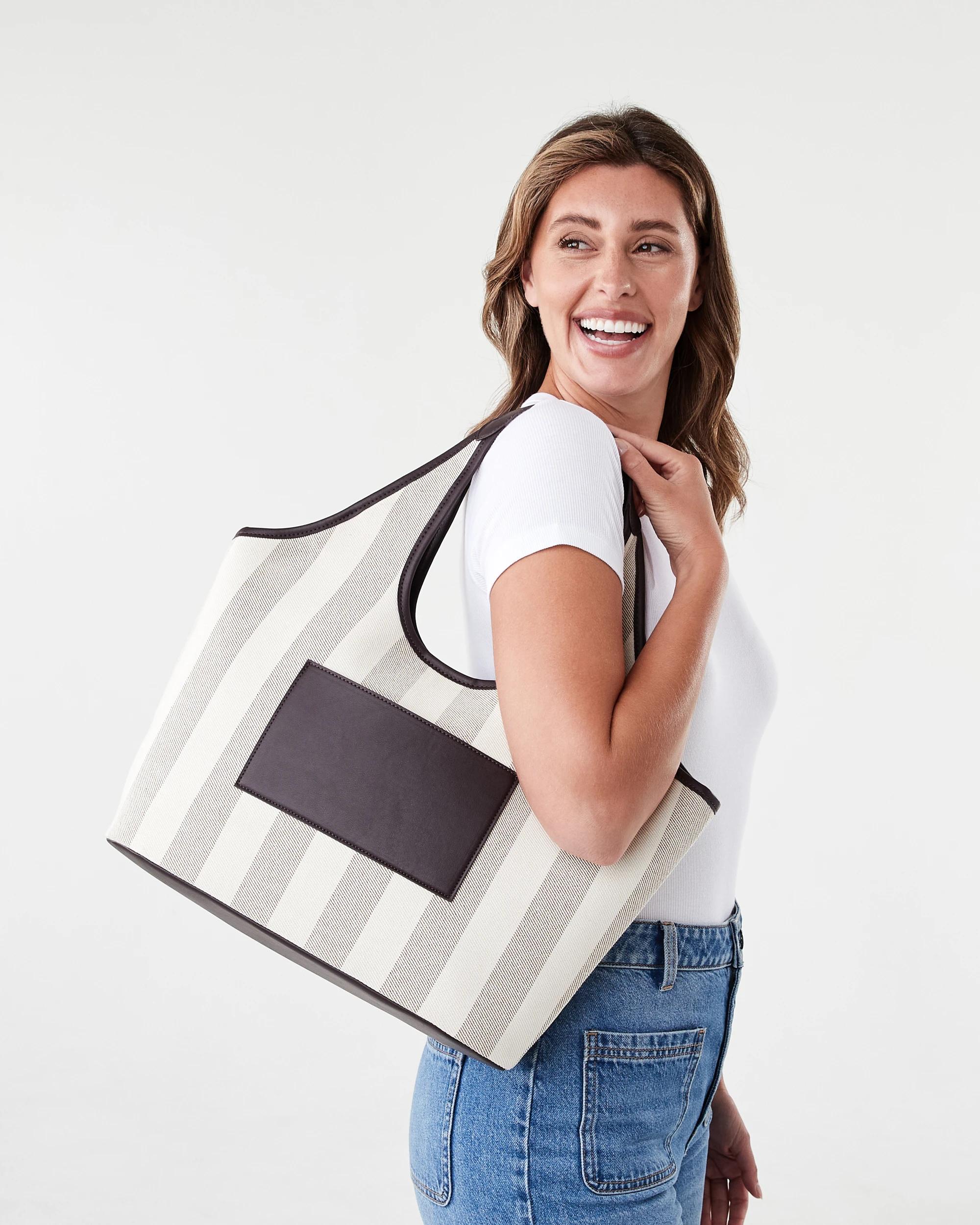 5 PU Large Tote Bag Natural, 5 of 5