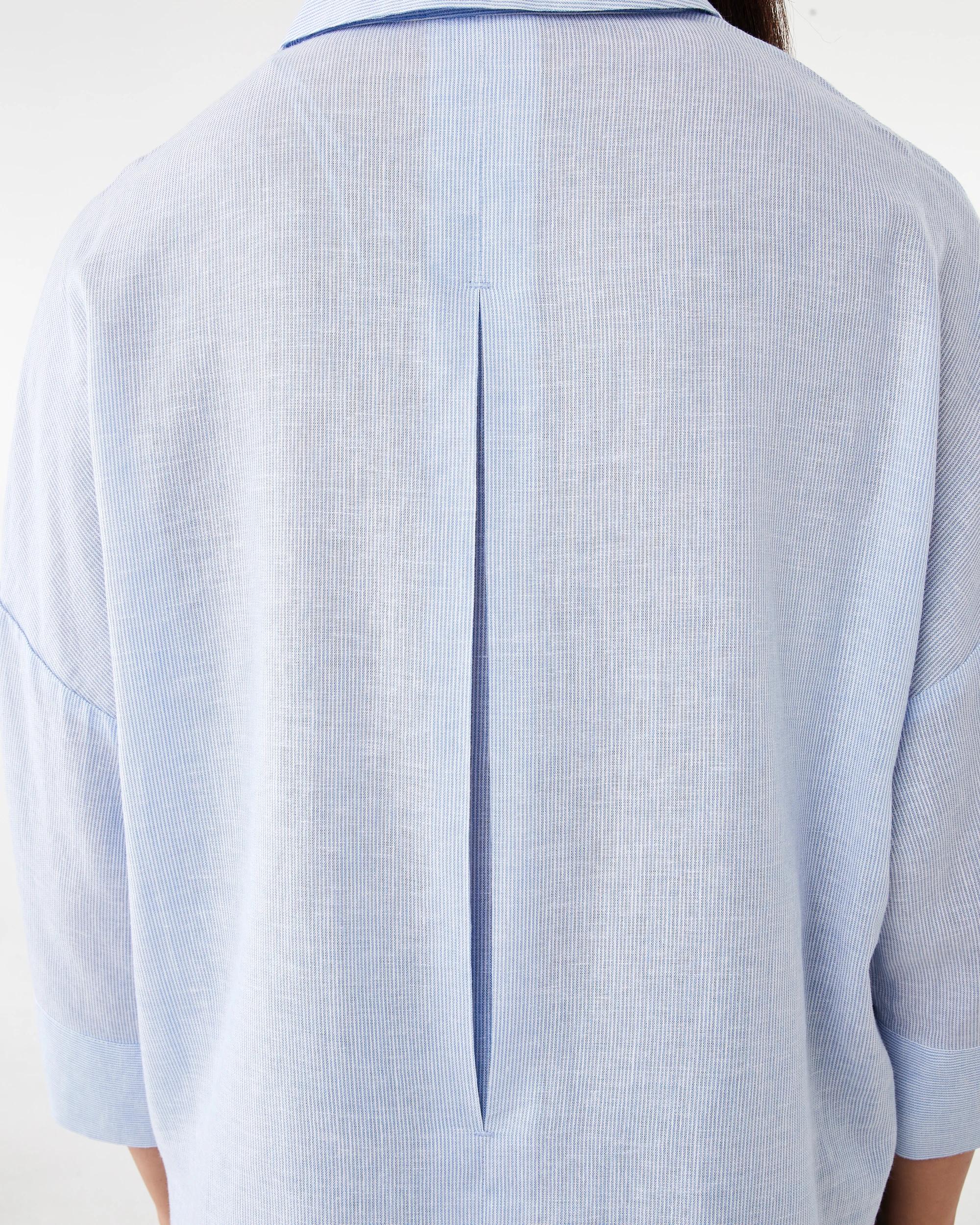 8 Long Sleeve V-Neck Dolman Shirt Bruni Blu, 8 of 8