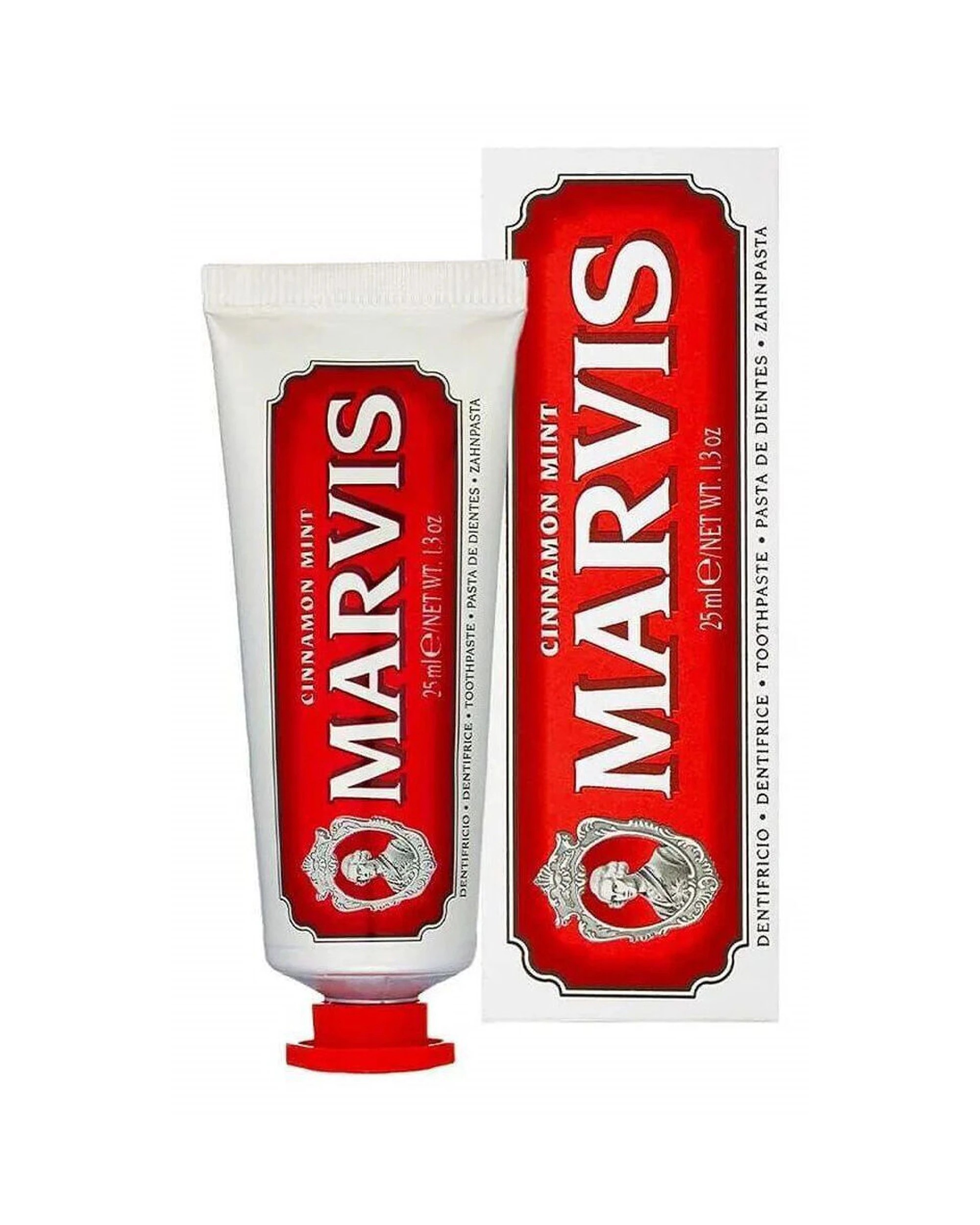 2 Marvis 3Pk Travel Size Oral Care Toothpaste Cinnamon 25Ml Pack Value Set - Red, 2 of 2