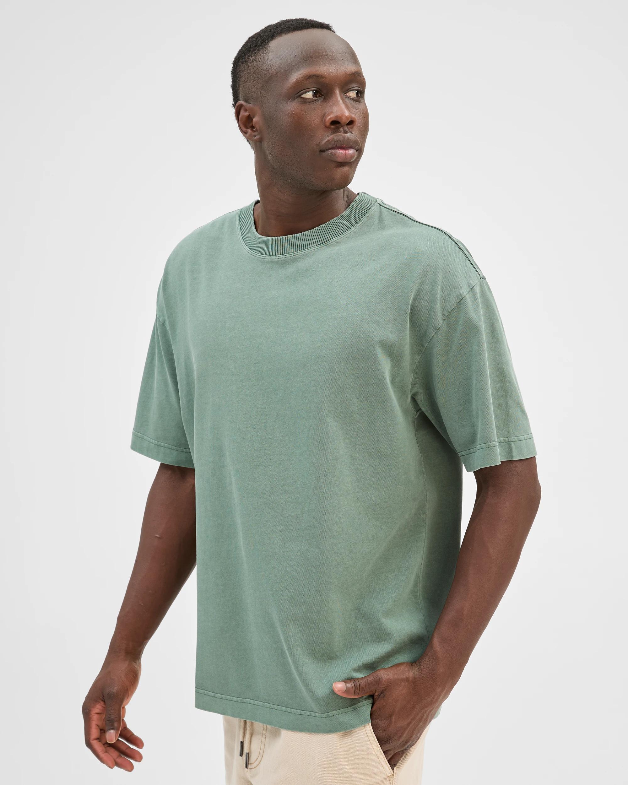 4 Commons Australian Cotton Boxy Heavyweight Core T-Shirt DARK FOREST, 4 of 6