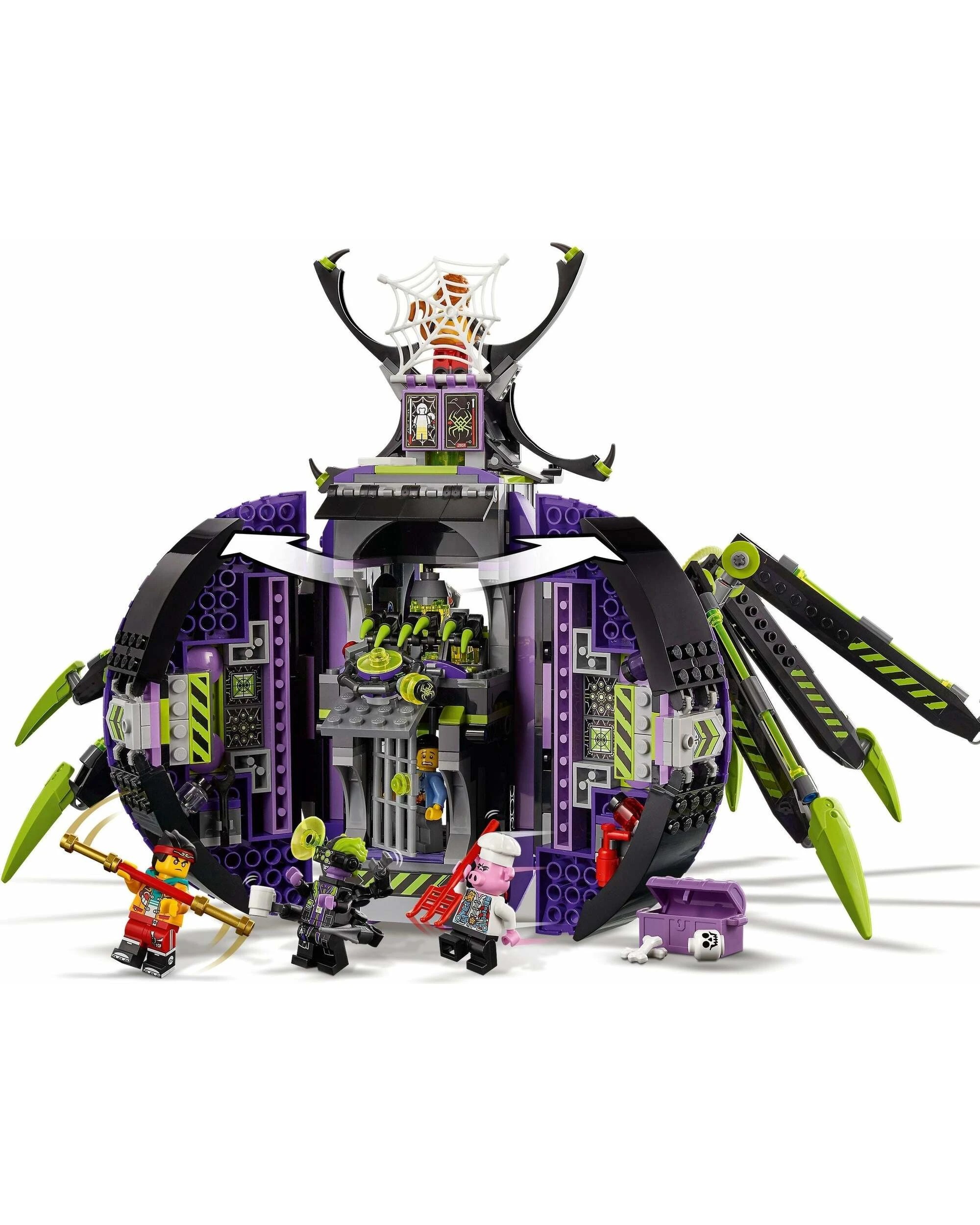 4 LEGO Monkie Kid 80022 Spider Queen's Arachnoid Base, 4 of 5
