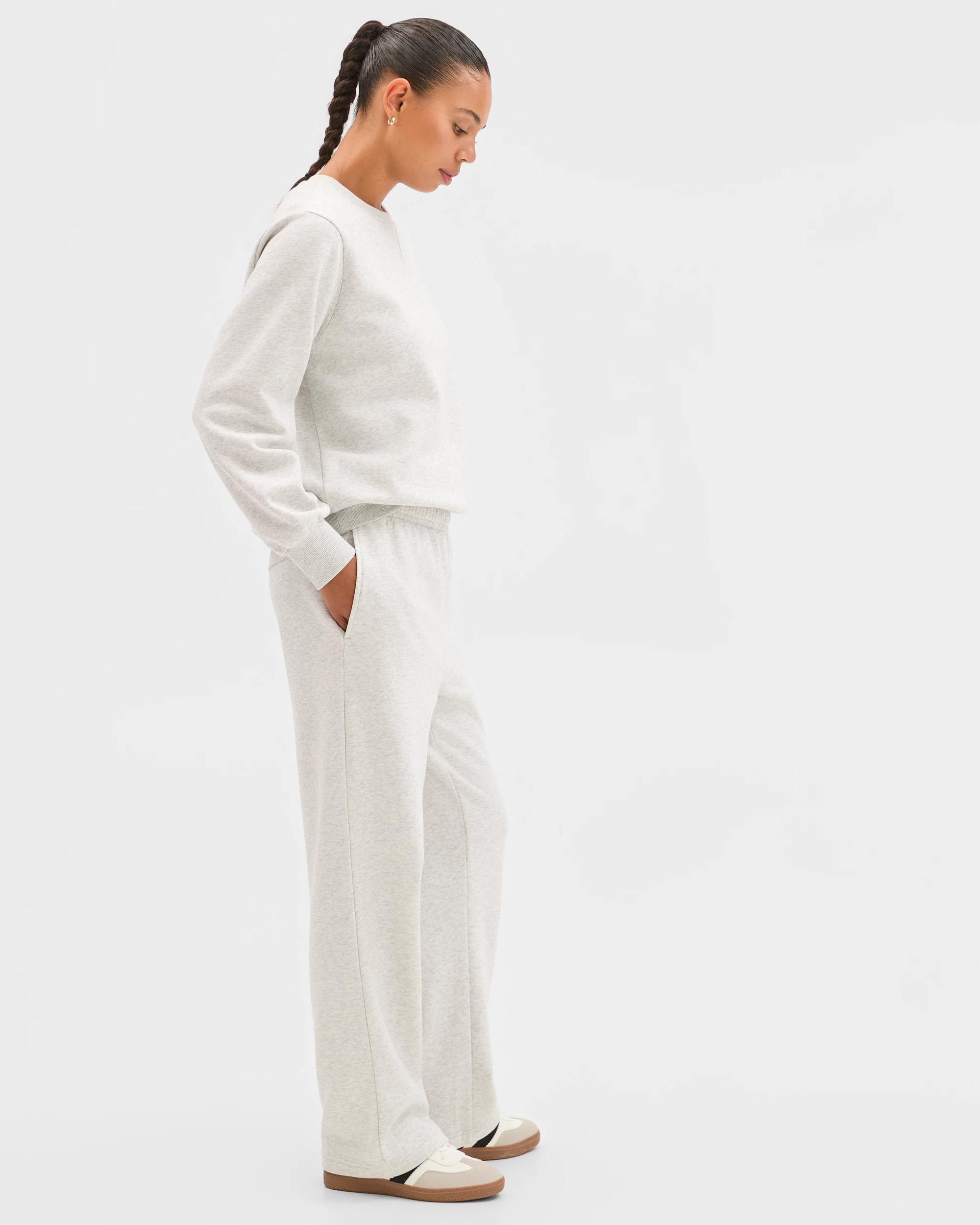 4 Target Active Active Australian Cotton Blend Straight Leg Fleece Trackpants SILVER MARLE, 4 of 6