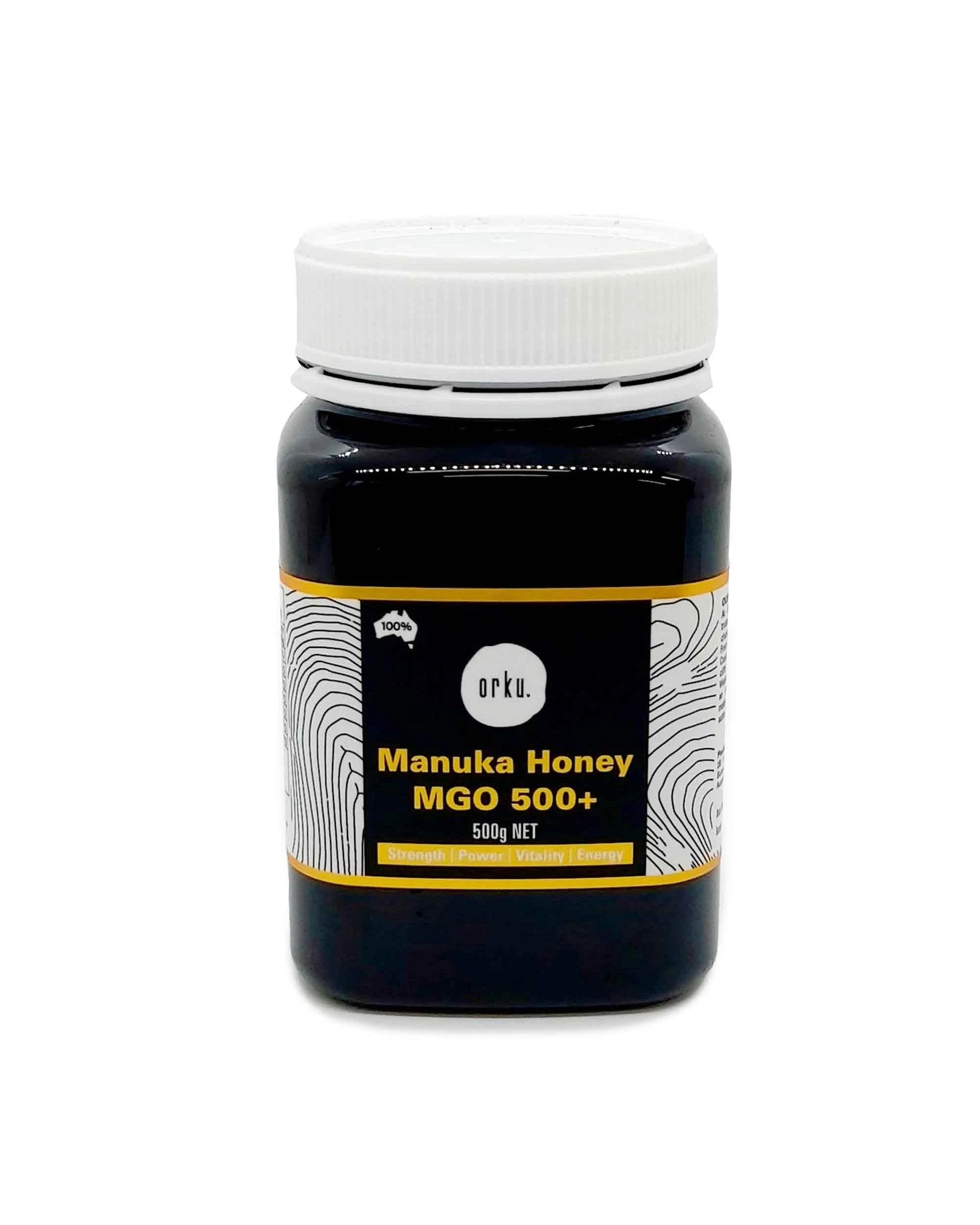 1 Orku MGO 500+ Australian Manuka Honey 250g - Raw Jelly Bush Honey, 1 of 3