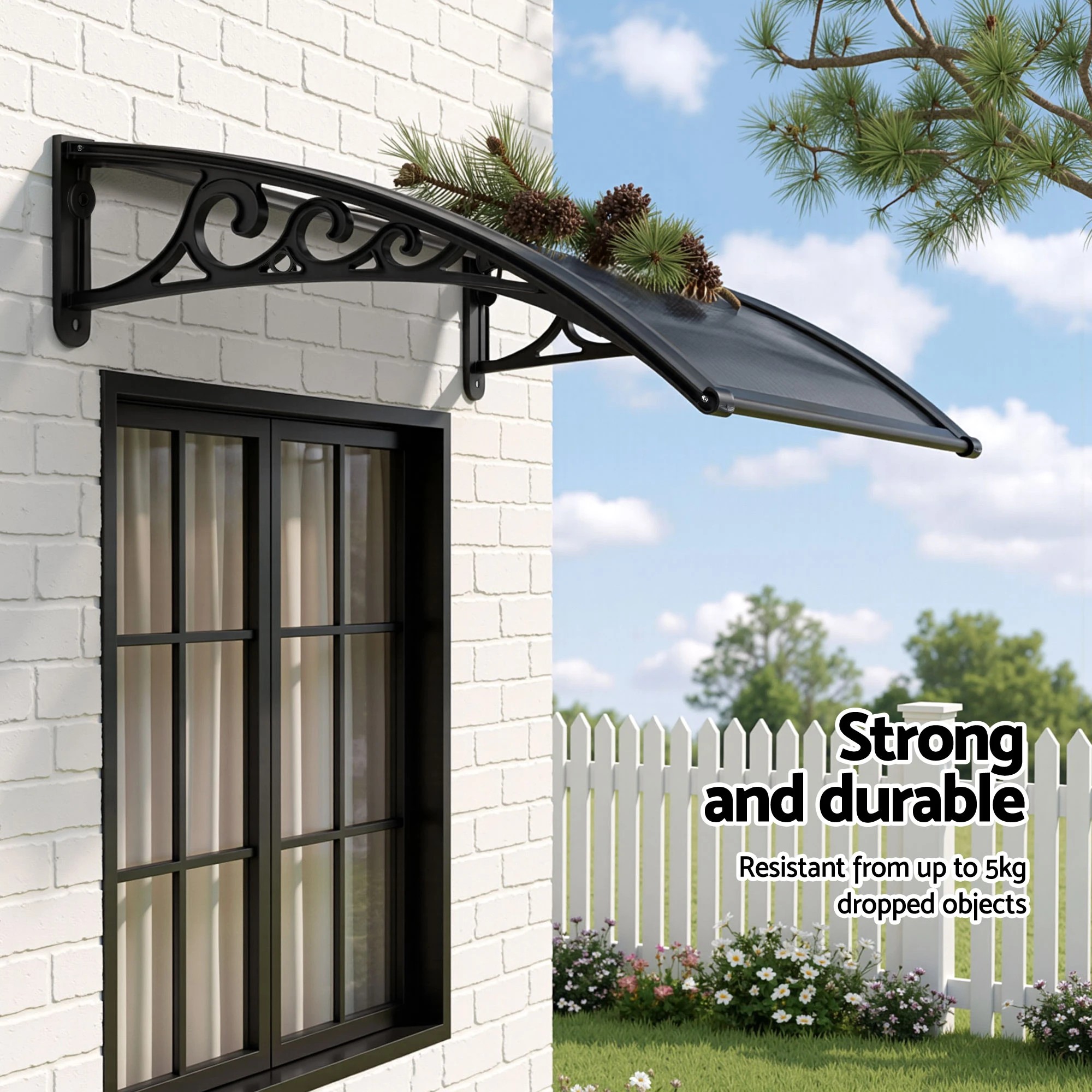 4 Instahut Window Awning Drainage 0.6mx0.6m Outdoor - Multi, 4 of 8