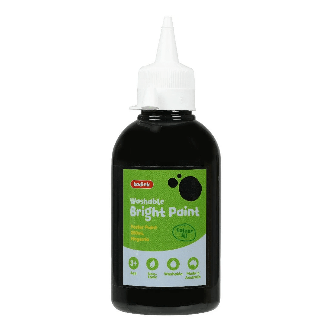 2 Kadink Washable Bright Poster Paint 250mL Black, 2 of 4