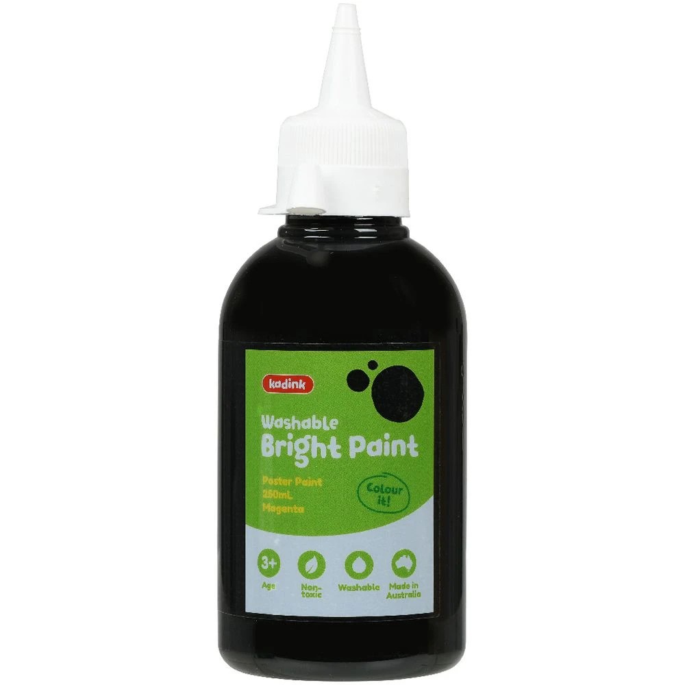 2 Kadink Washable Bright Poster Paint 250mL Black, 2 of 4