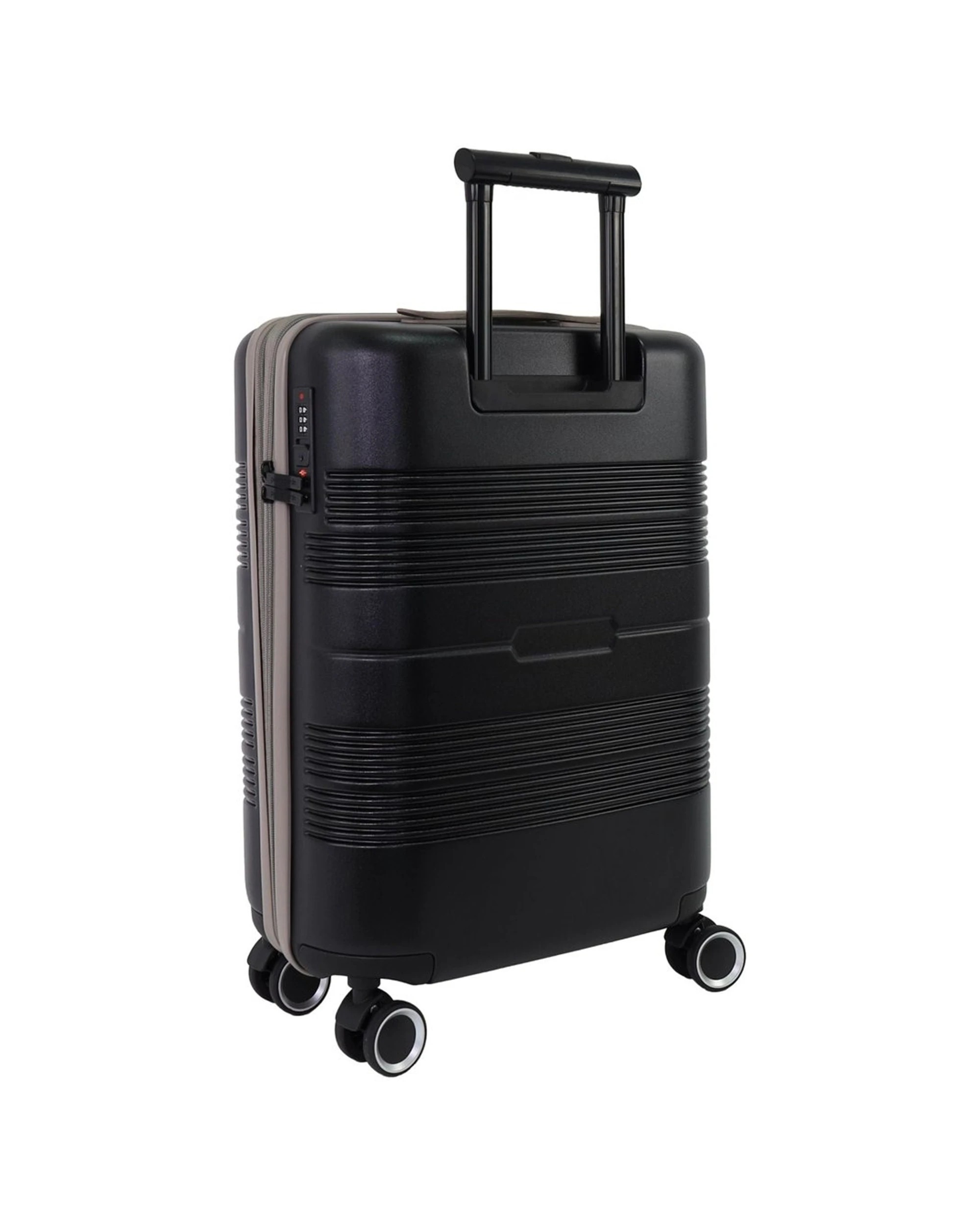 5 Pierre Cardin 3pc Travel Hard Shell Case CABIN/MED/LRG Suitcase Set Luggage - Black, 5 of 6