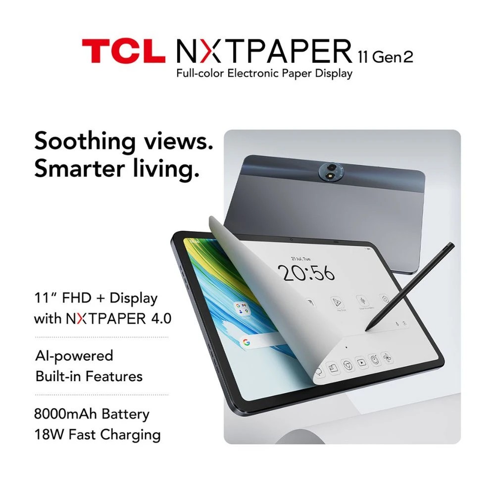 9 TCL NXTPAPER 11 Gen2 Tablet 11" 8/128GB Dark Grey, 9 of 10