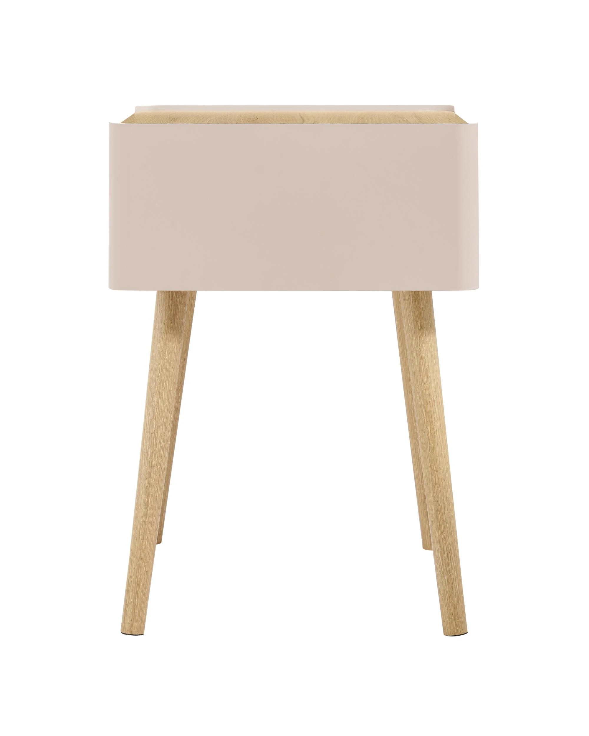 5 Kodu Side Table Bedside Shelf Square - Beige, 5 of 9