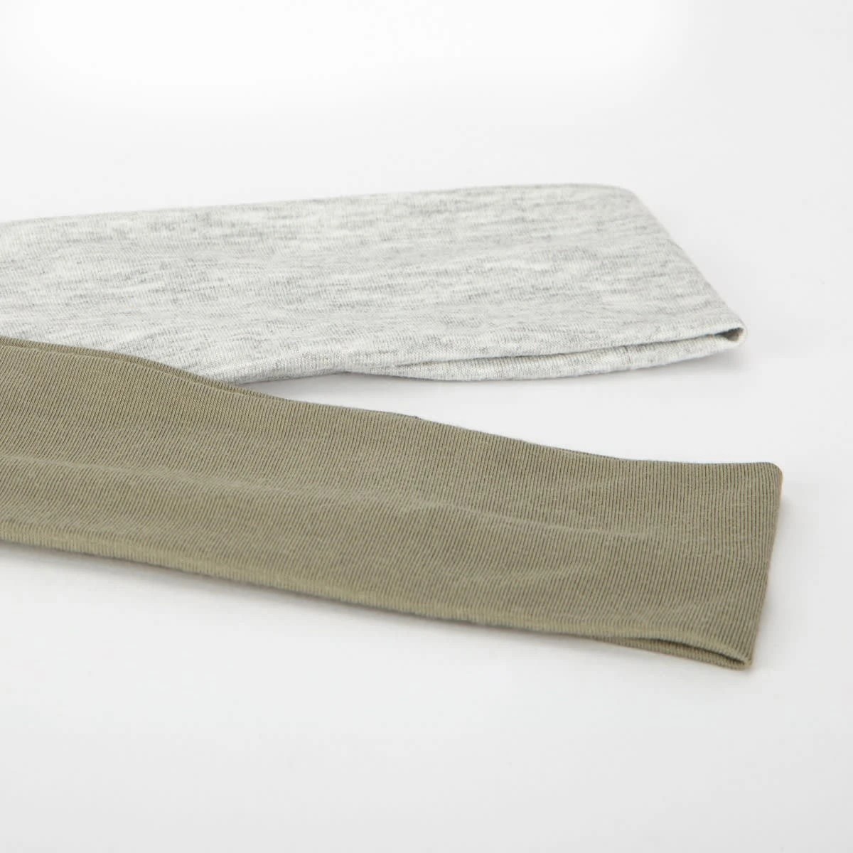 3 2 Pack Stretch Fabric Headband - Khaki and Grey, 3 of 5