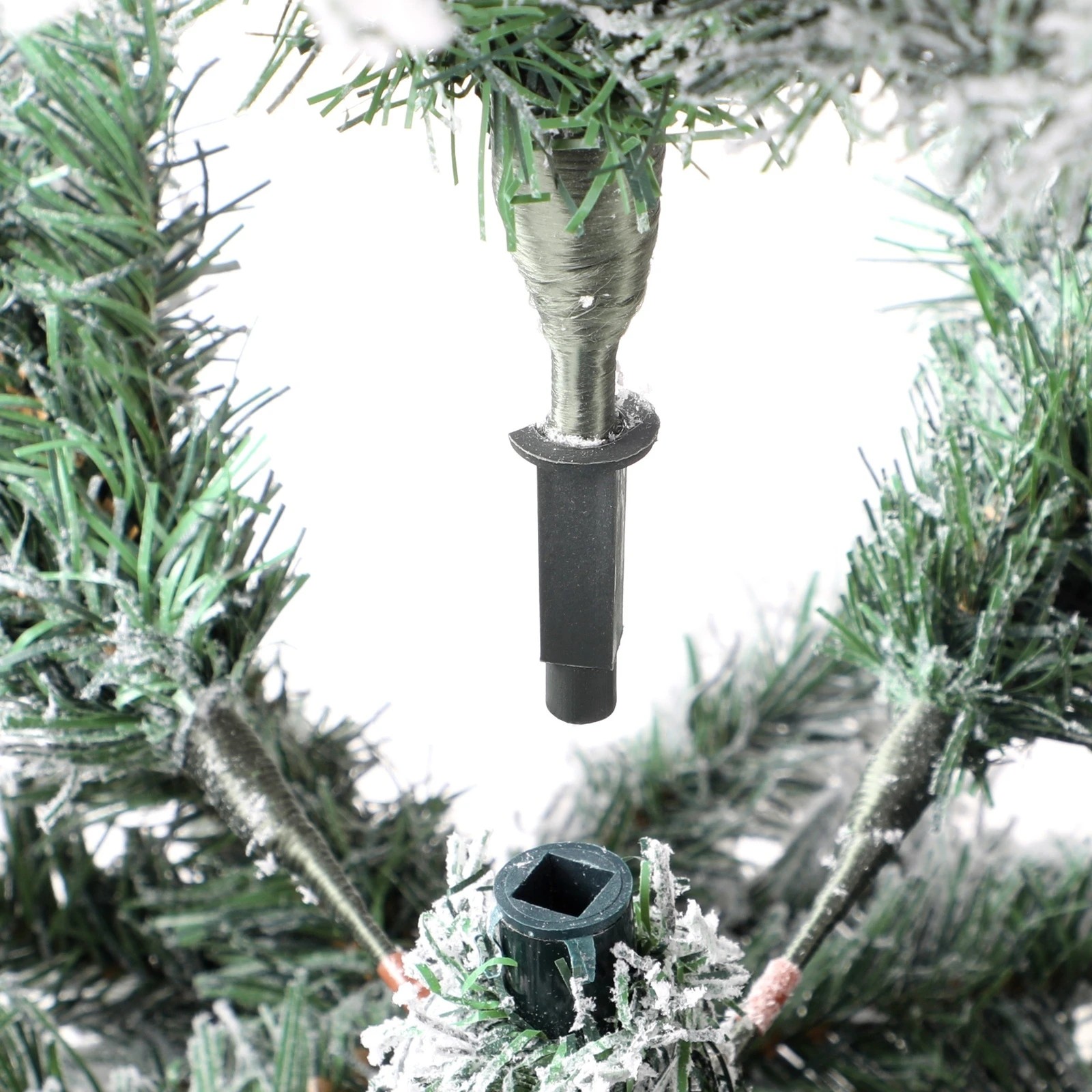 6 Tinseltown LED Christmas Tree 1.8M 6FT Xmas Trees Snow Flocked Decorations - White, 6 of 7