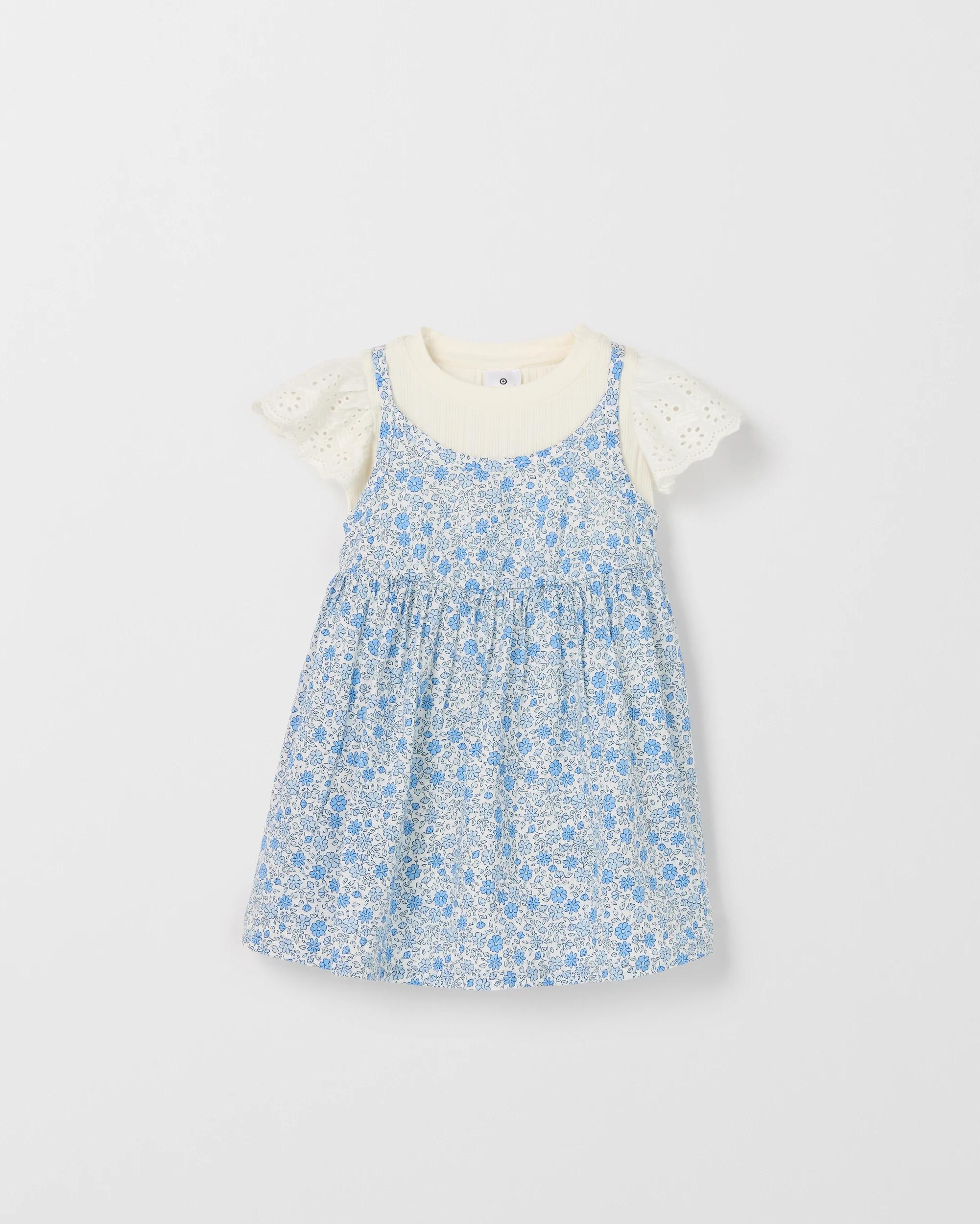 4 Target Baby Dress and Bodysuit 2 Piece Set BLUE CLOUD DANCER, 4 of 5