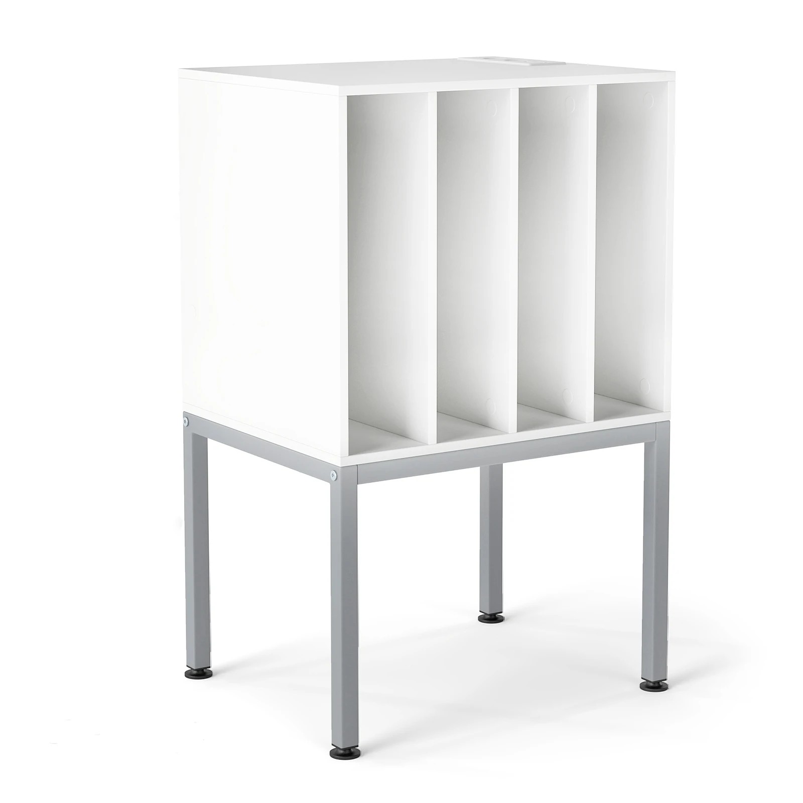 1 Costway Record Player Stand Turntable Stand Vinyl Storage Table - White, 1 of 4