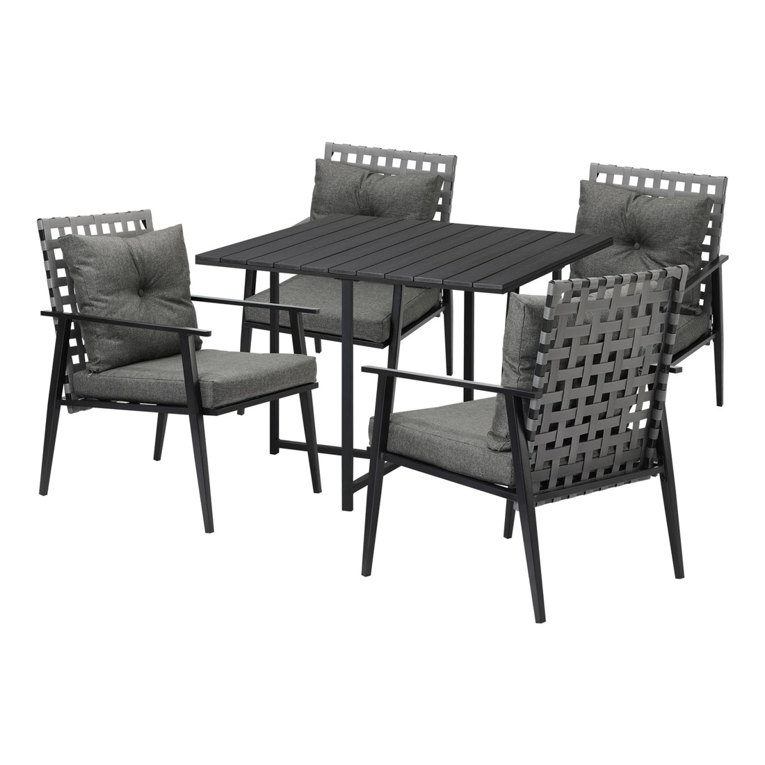 8 Livsip Outdoor Dining Set Patio Furniture Setting Rattan Chairs and Chairs 5PCS - Multi, 8 of 9