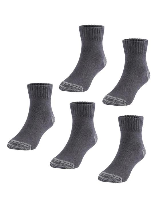 5 Pack Tough Quarter Crew Socks