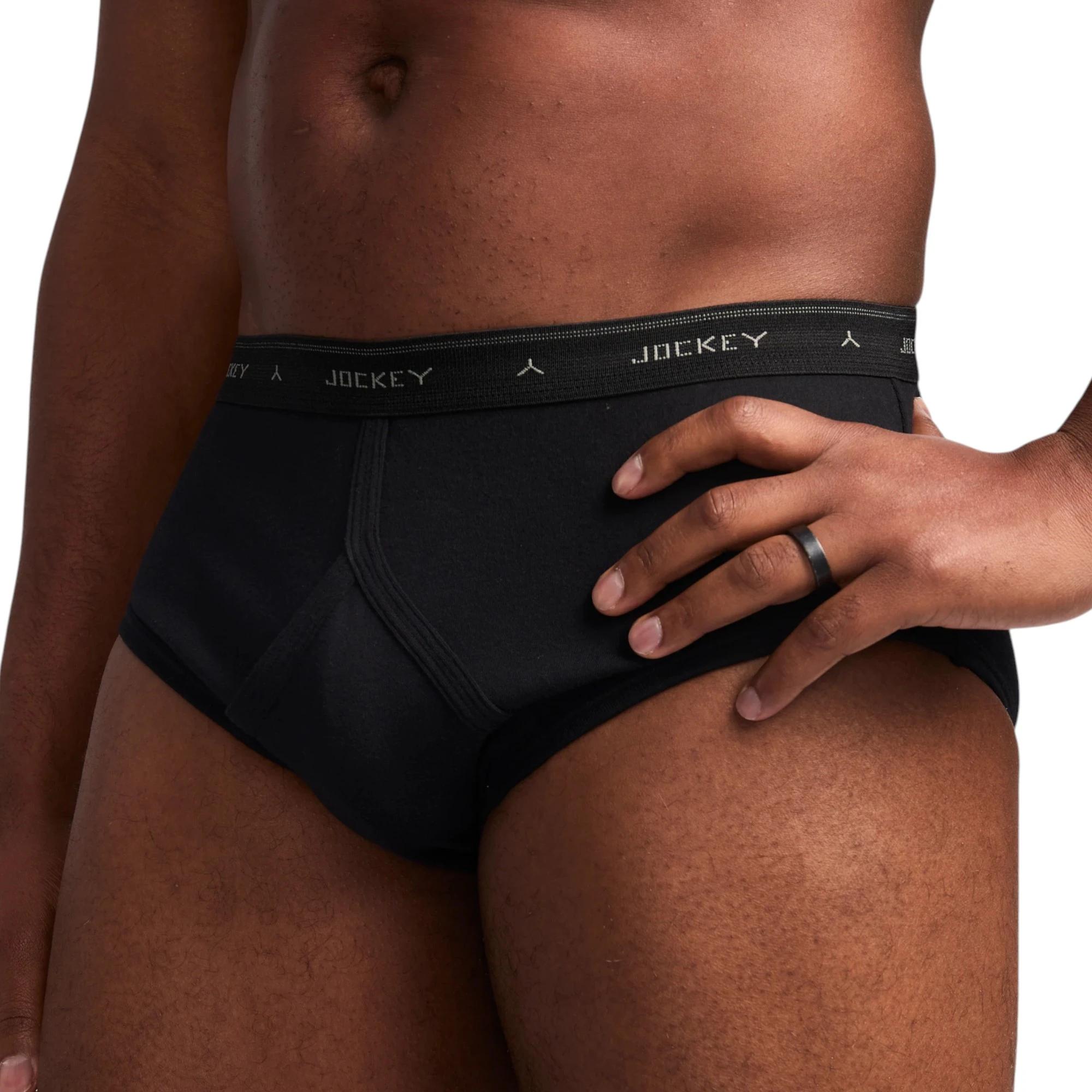 2 Jockey 8 Pack Mens Hipster Y-Front Brief Underwear BLACK, 2 of 4
