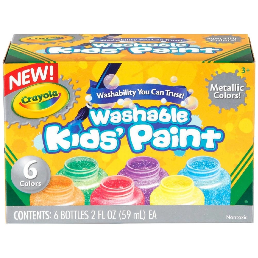1 Crayola Washable Metallic Paints 6 Pack, 1 of 1