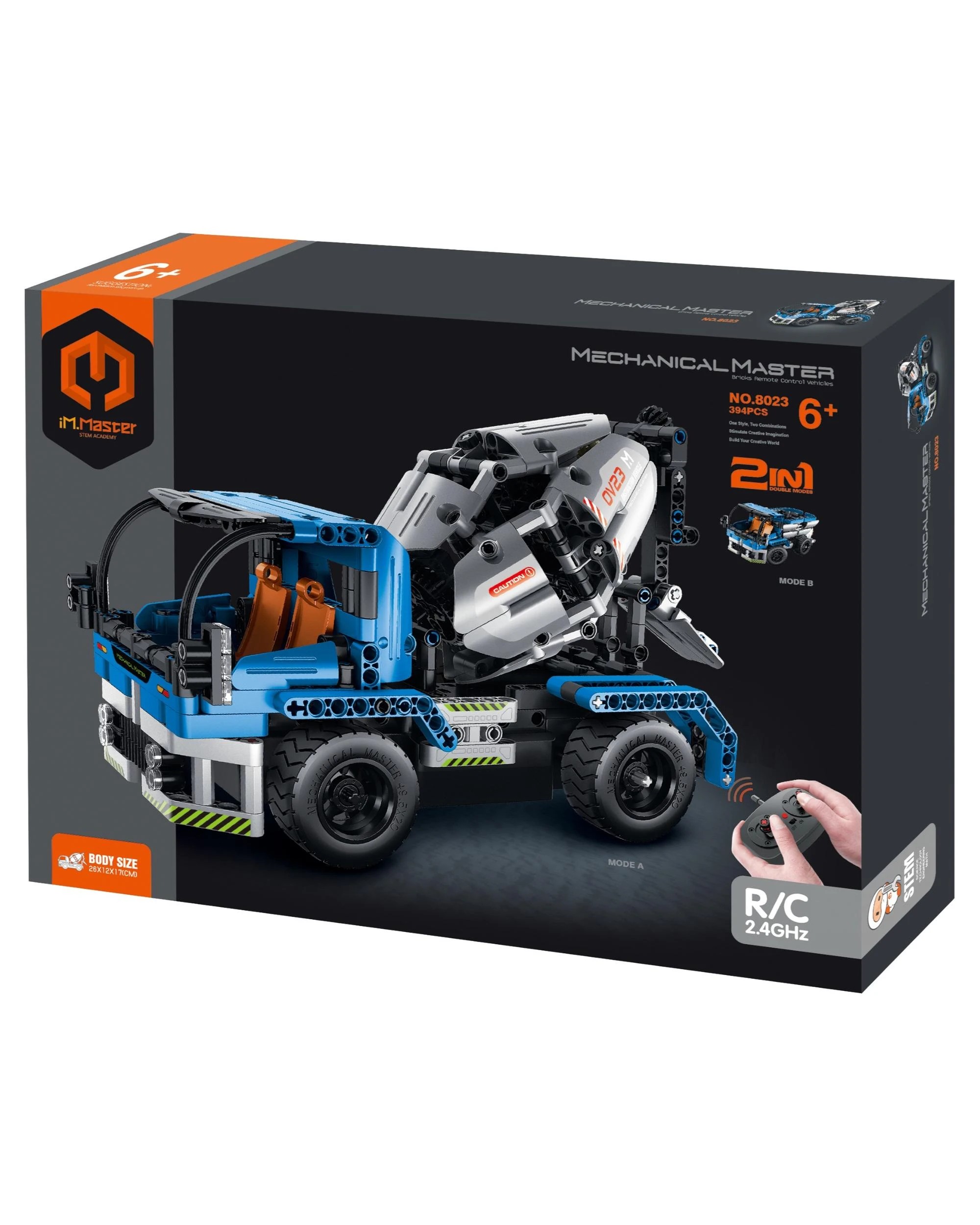 1 iM.Master Mechanical Master Remote Control Cement Truck 2-in-1 394 Piece Model Kit - 8023, 1 of 10