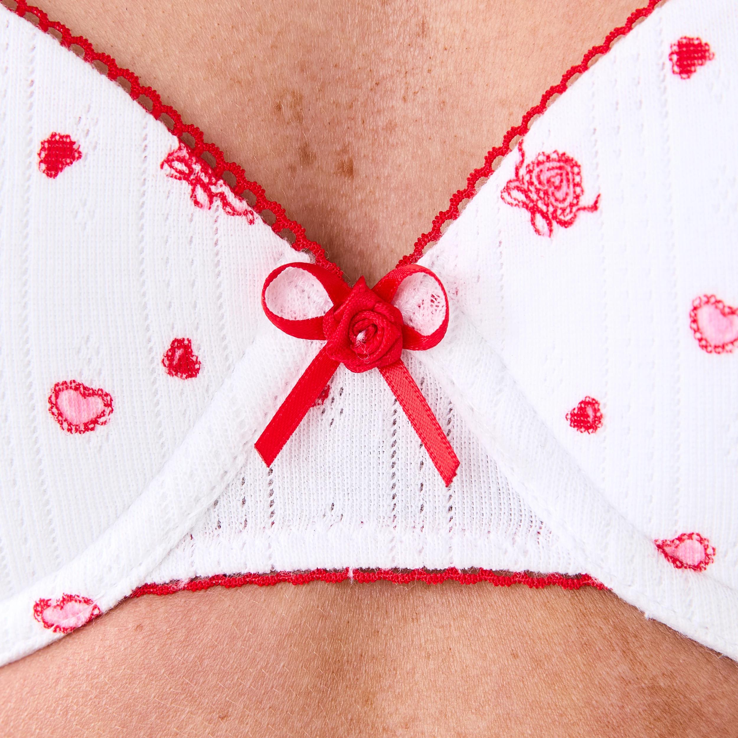 6 2 Pack Pointelle Print Push-Up Bra Heart Lock, 6 of 6