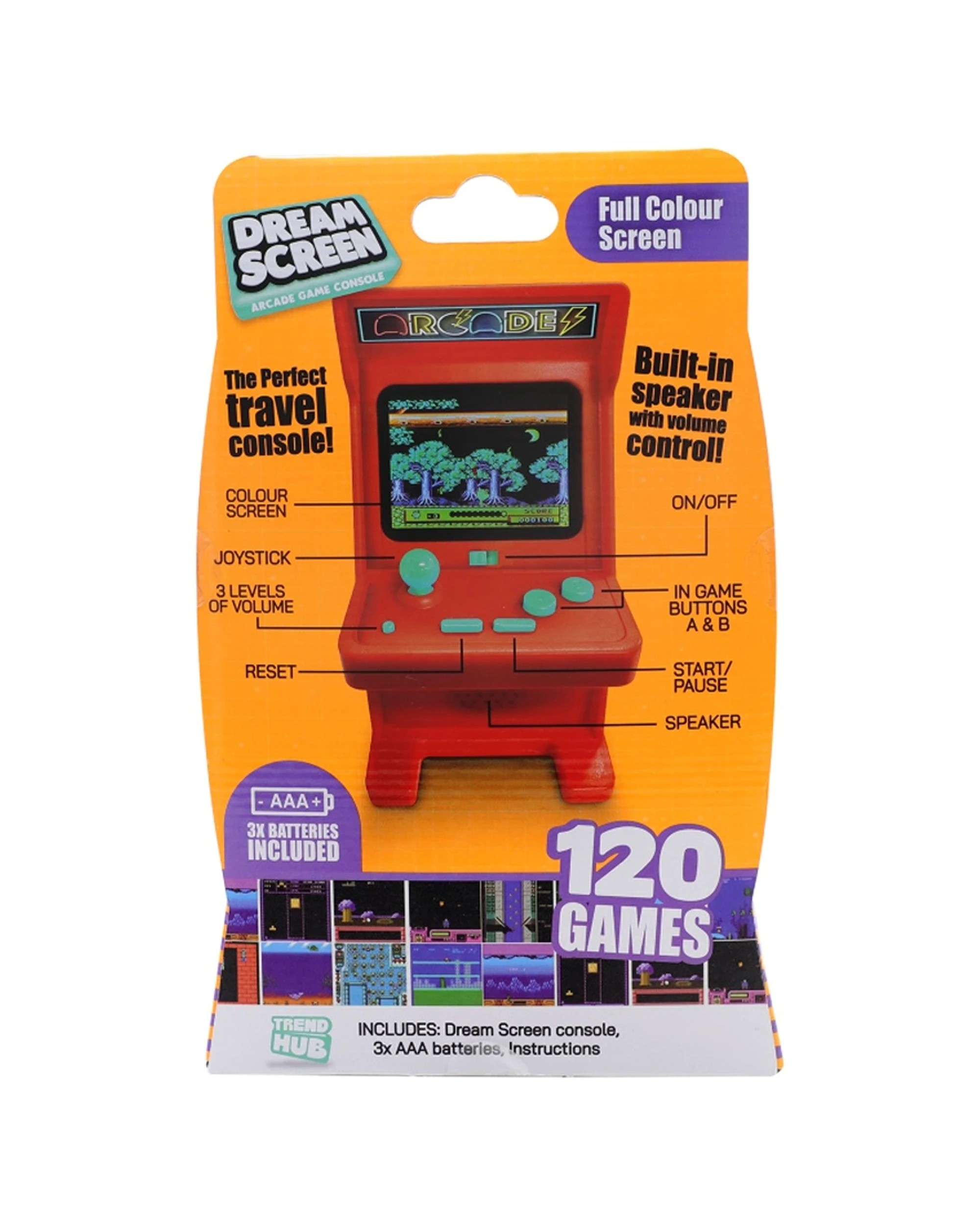 4 Trend Hub Kids Dream Screen Retro Arcade Game Console - Multi, 4 of 9