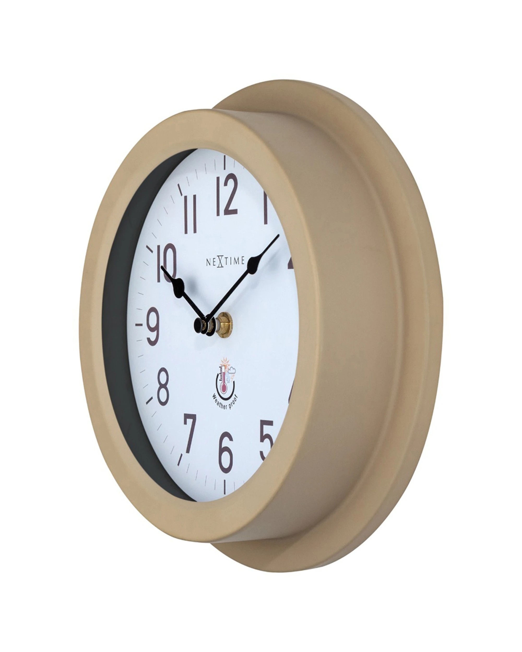 3 NeXtime Poppy Outdoor Wall Clock Water Resistant Metal Case  22cm - Brown, 3 of 5