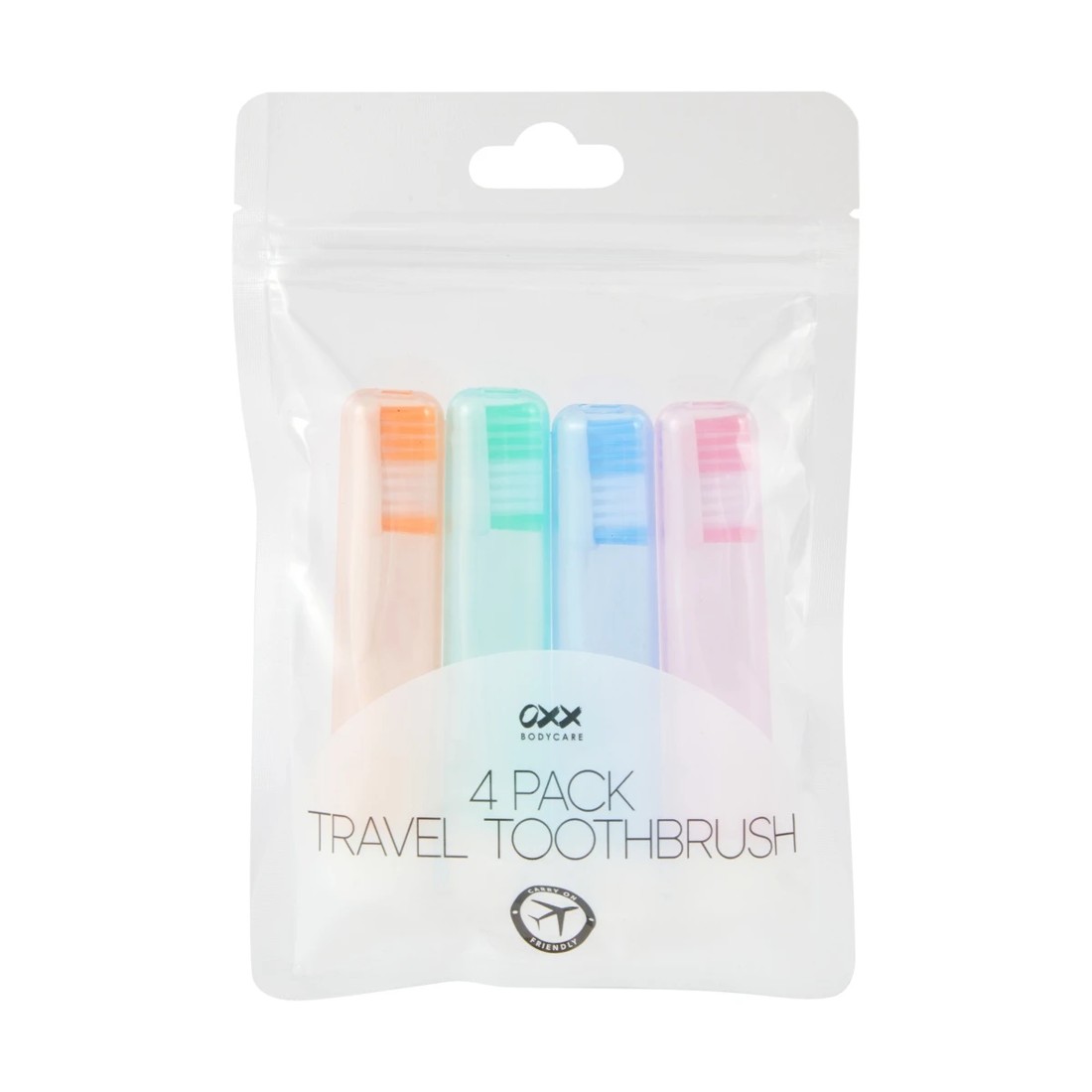1 OXX Bodycare 4 Pack Travel Toothbrush, 1 of 5