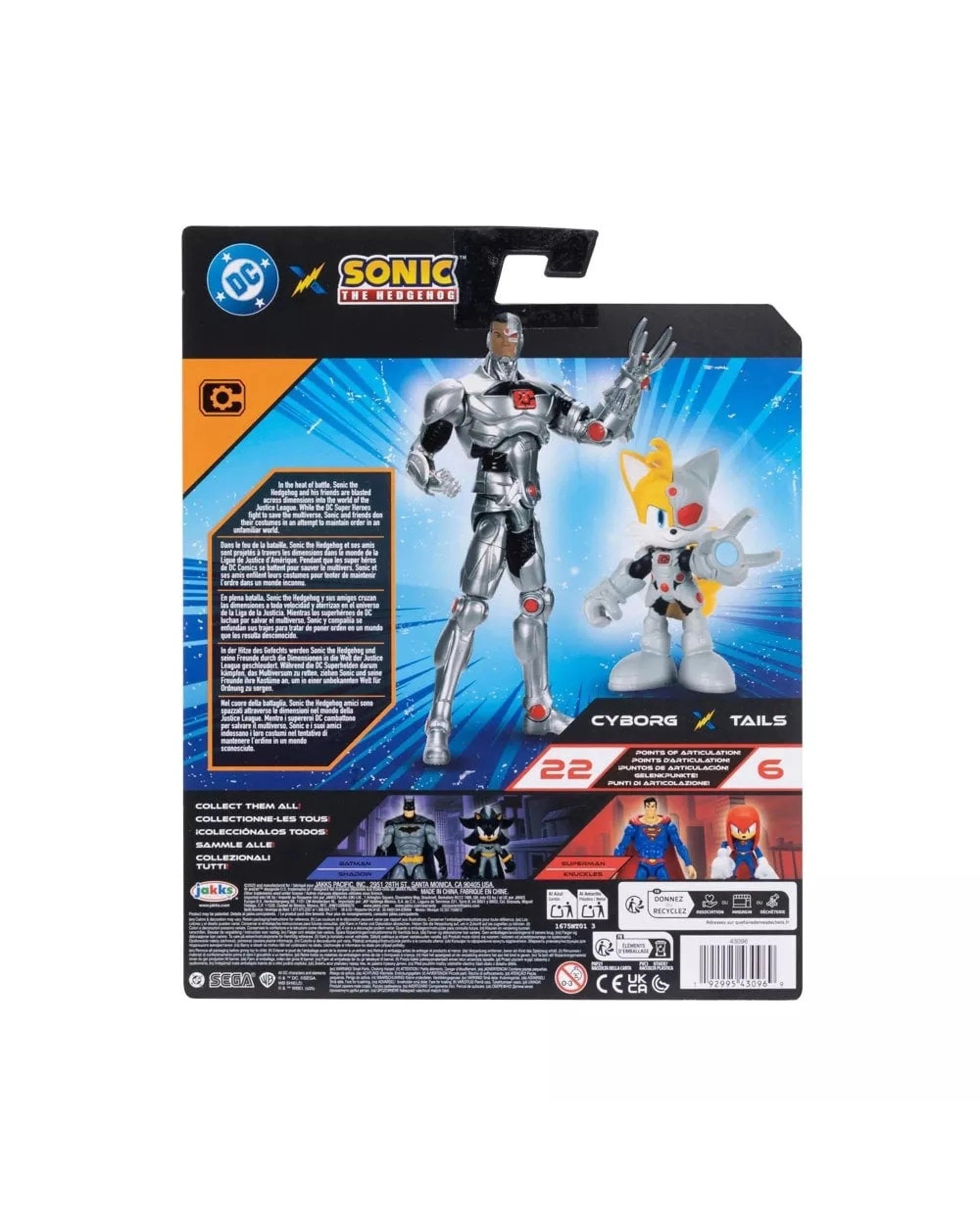 8 Sonic the Hedgehog X DC Cyborg and Tails as Cyborg 5 inch Action Figure 2 Pack, 8 of 8