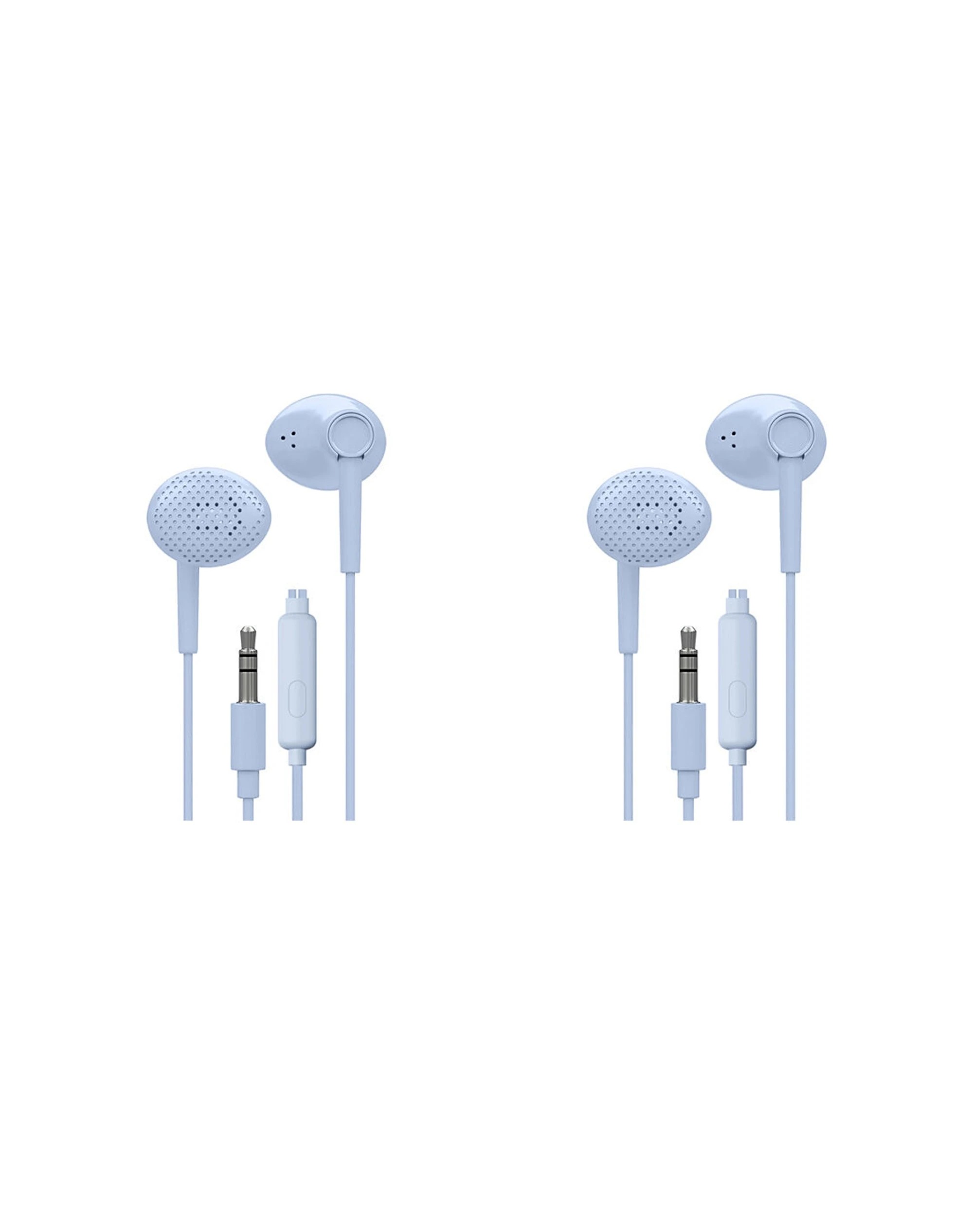 1 Liquid Ears Everyday 3.5mm Wired Bud Earphones With Mic 2PK 13.6mm Drivers
 - blue, 1 of 4