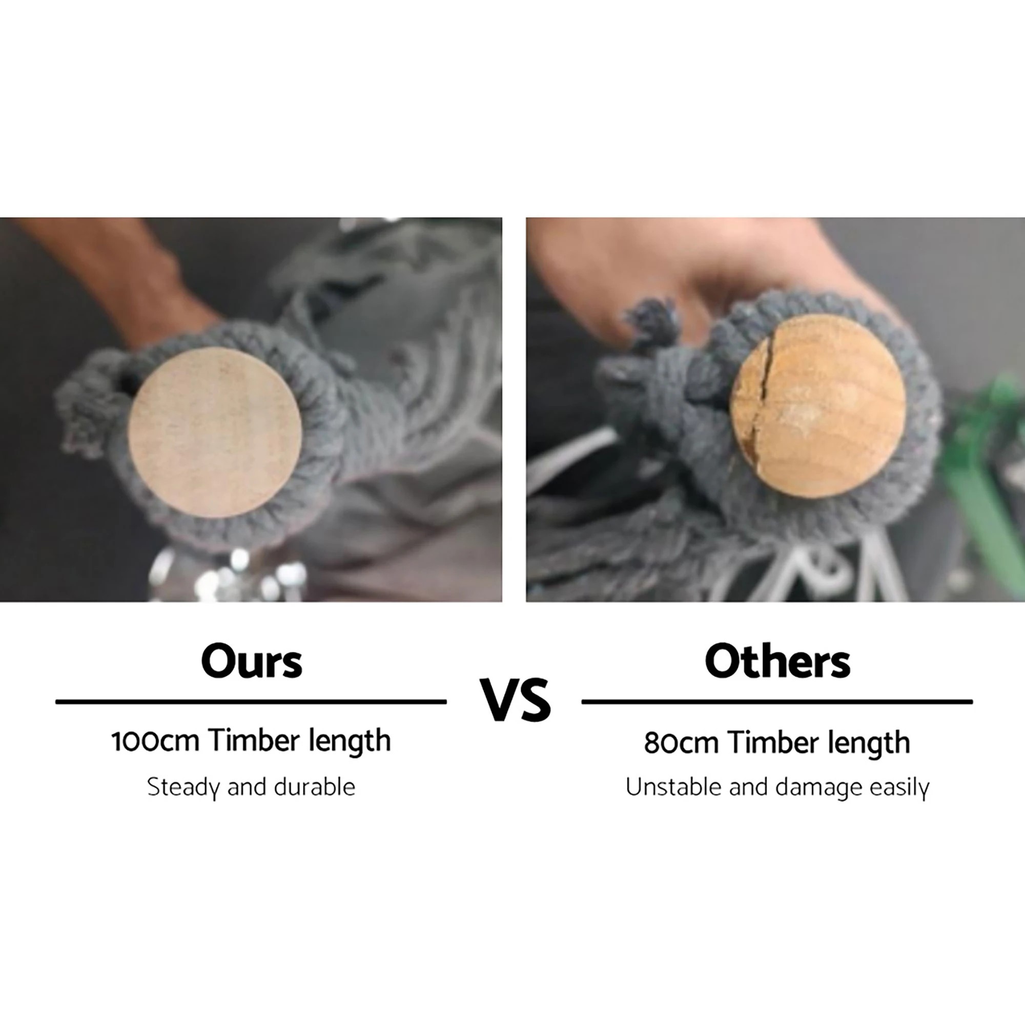 6 Gardeon Hammock Chair Outdoor Camping Hanging Hammocks Cushion Pillow - Beige, 6 of 6