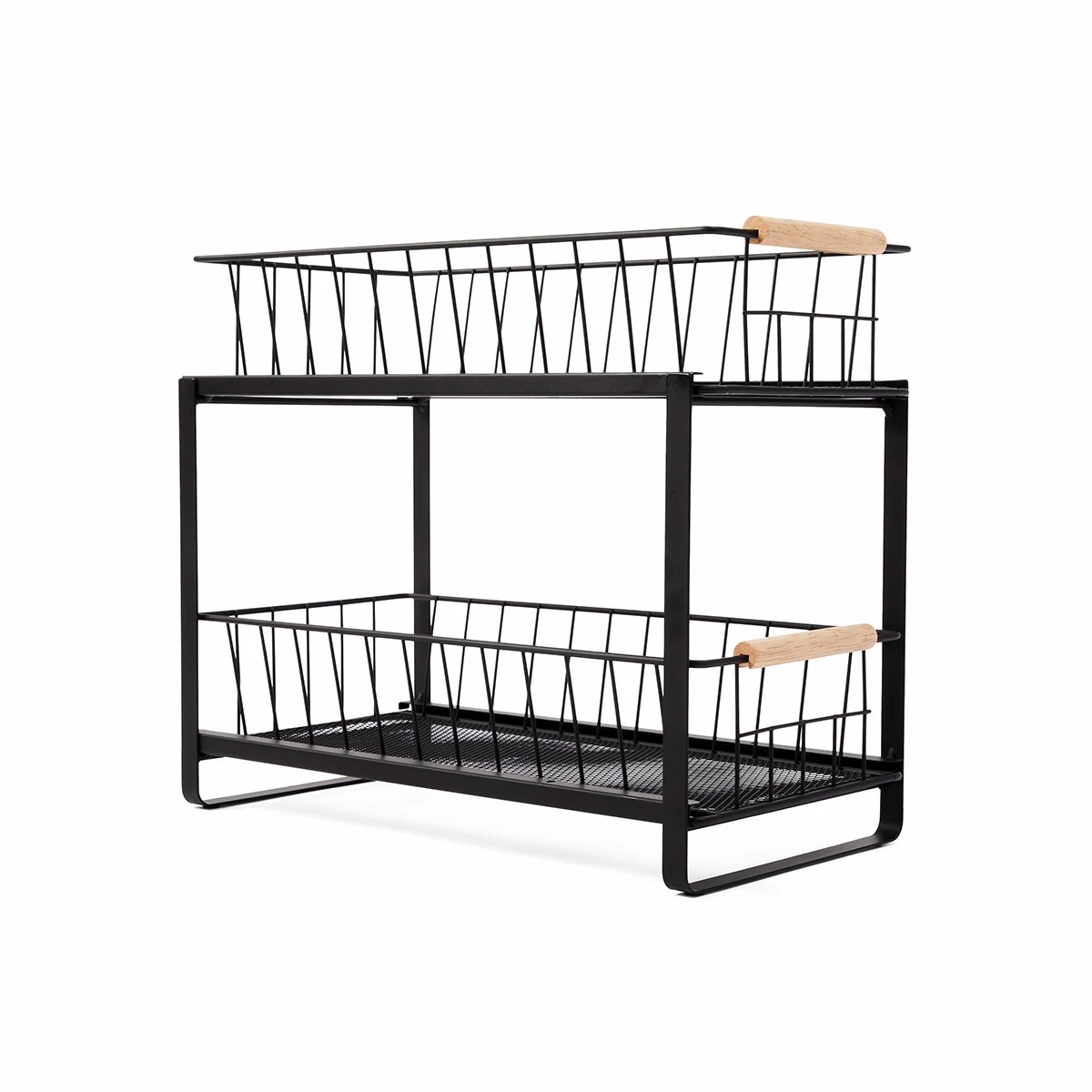 3 Wire and Wood 2 Tiered Drawers, 3 of 8