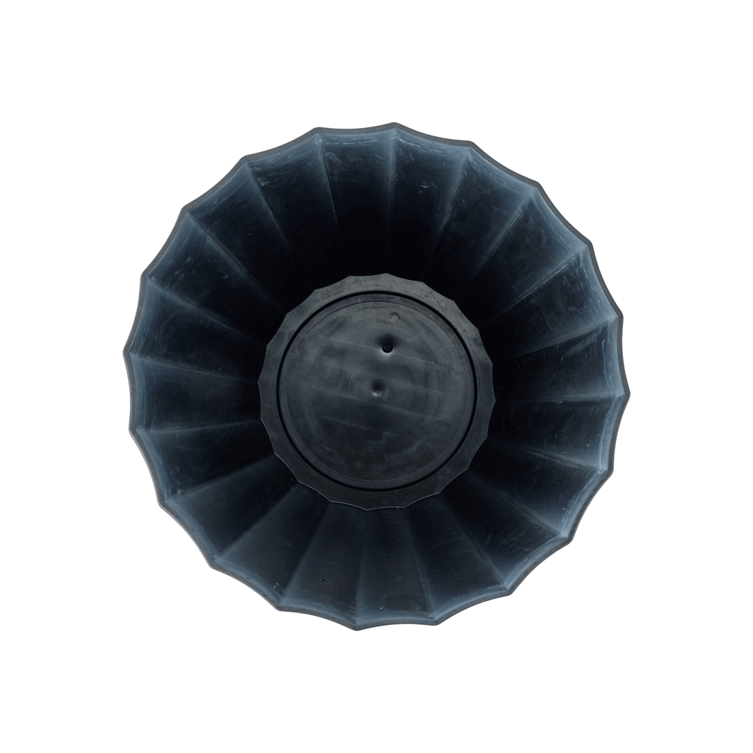 2 50cm Concave Plastic Pot - Black, 2 of 3