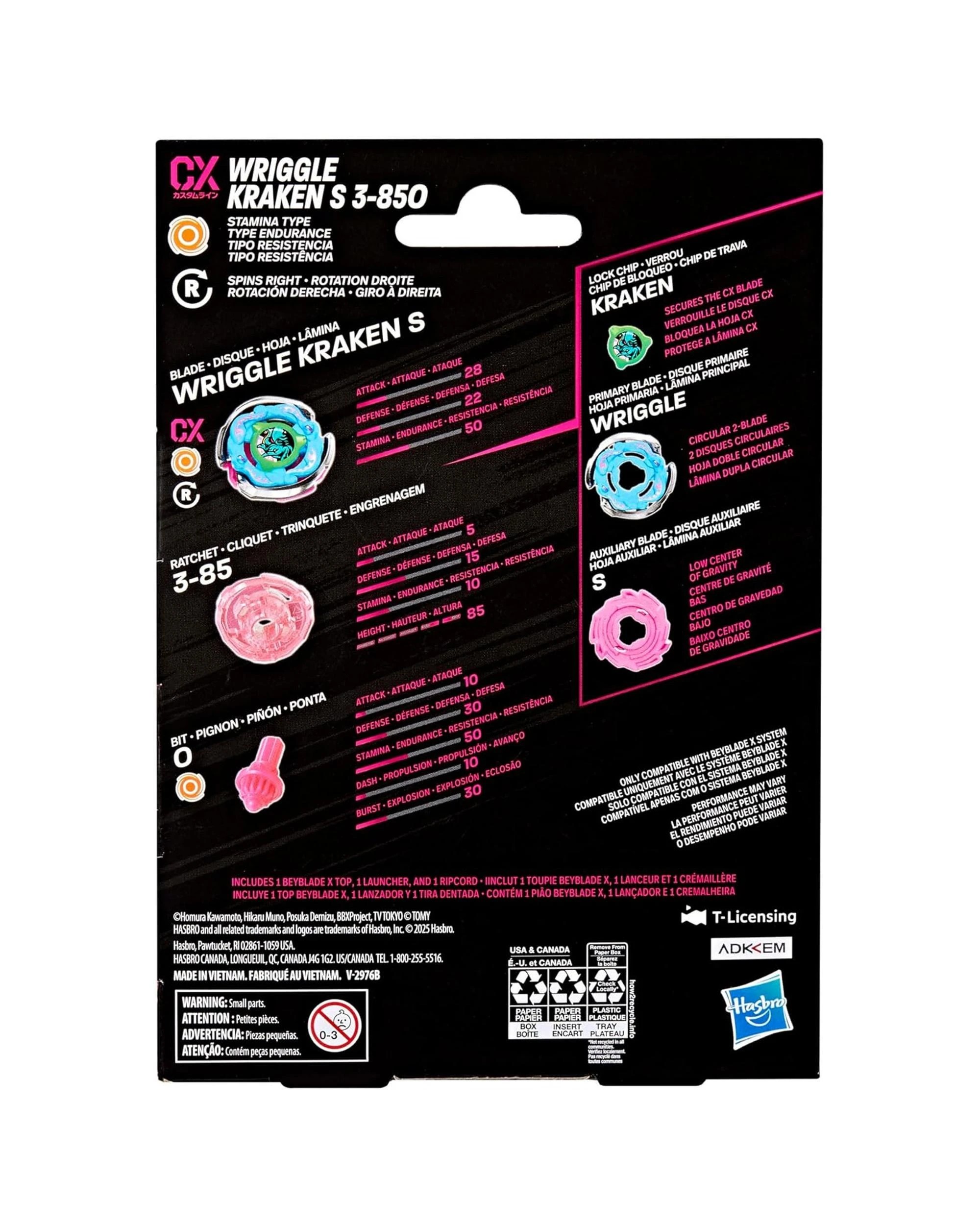 4 Beyblade X Wriggle Kraken S 3-850 Starter Pack, 4 of 4