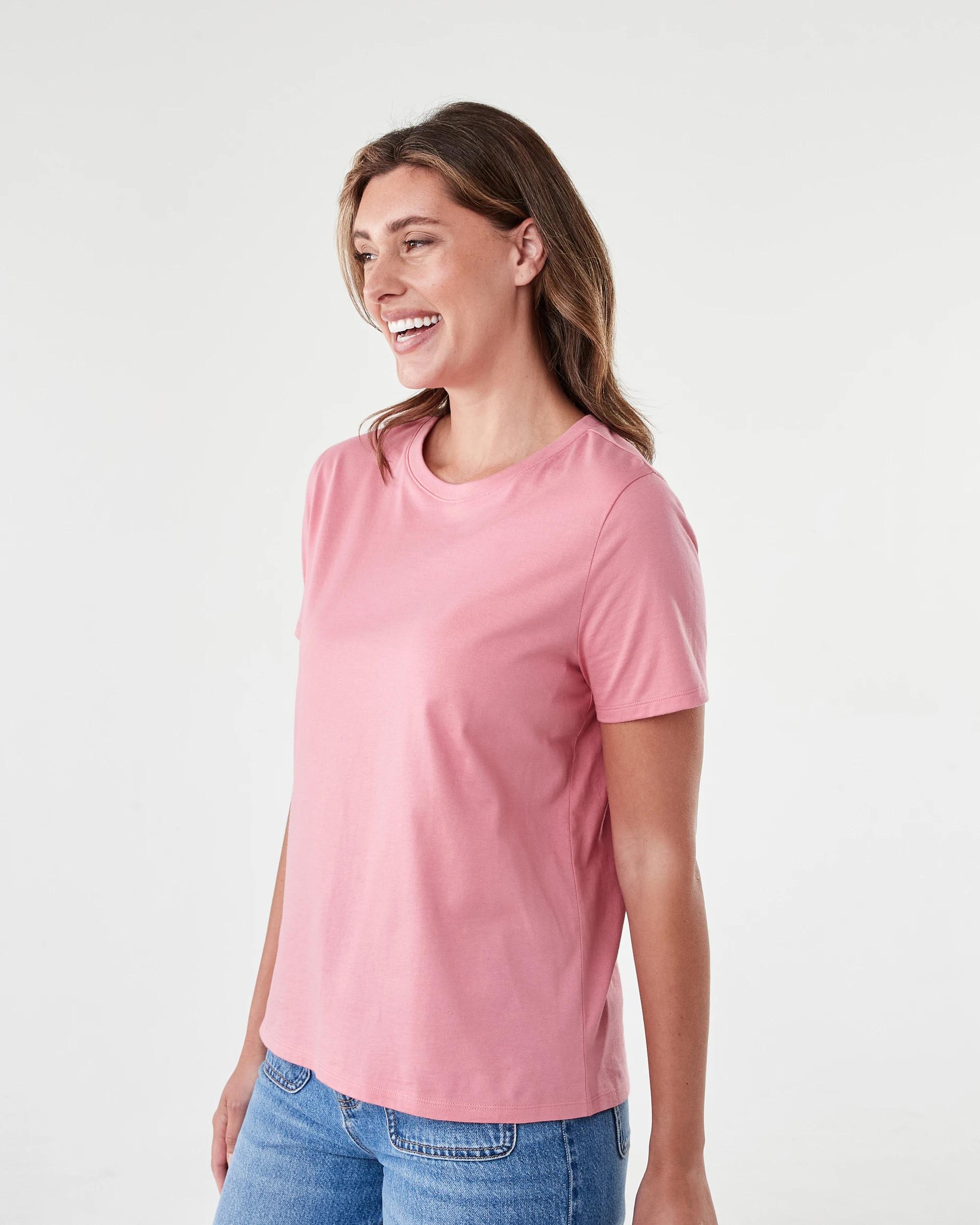 2 Short Sleeve Australian Cotton T-shirt Pink Glow, 2 of 5