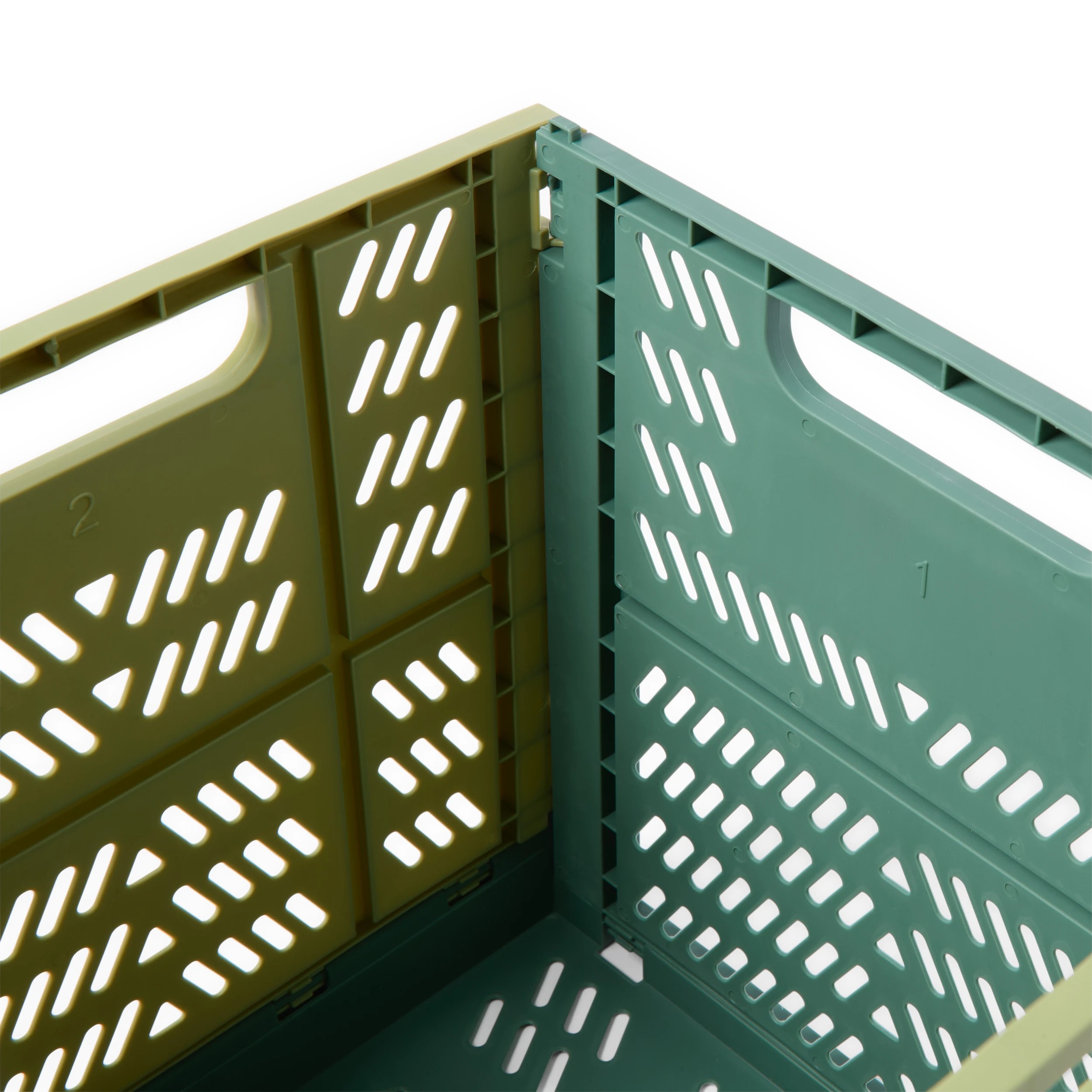3 Square Collapsible Crate - Green, 3 of 5