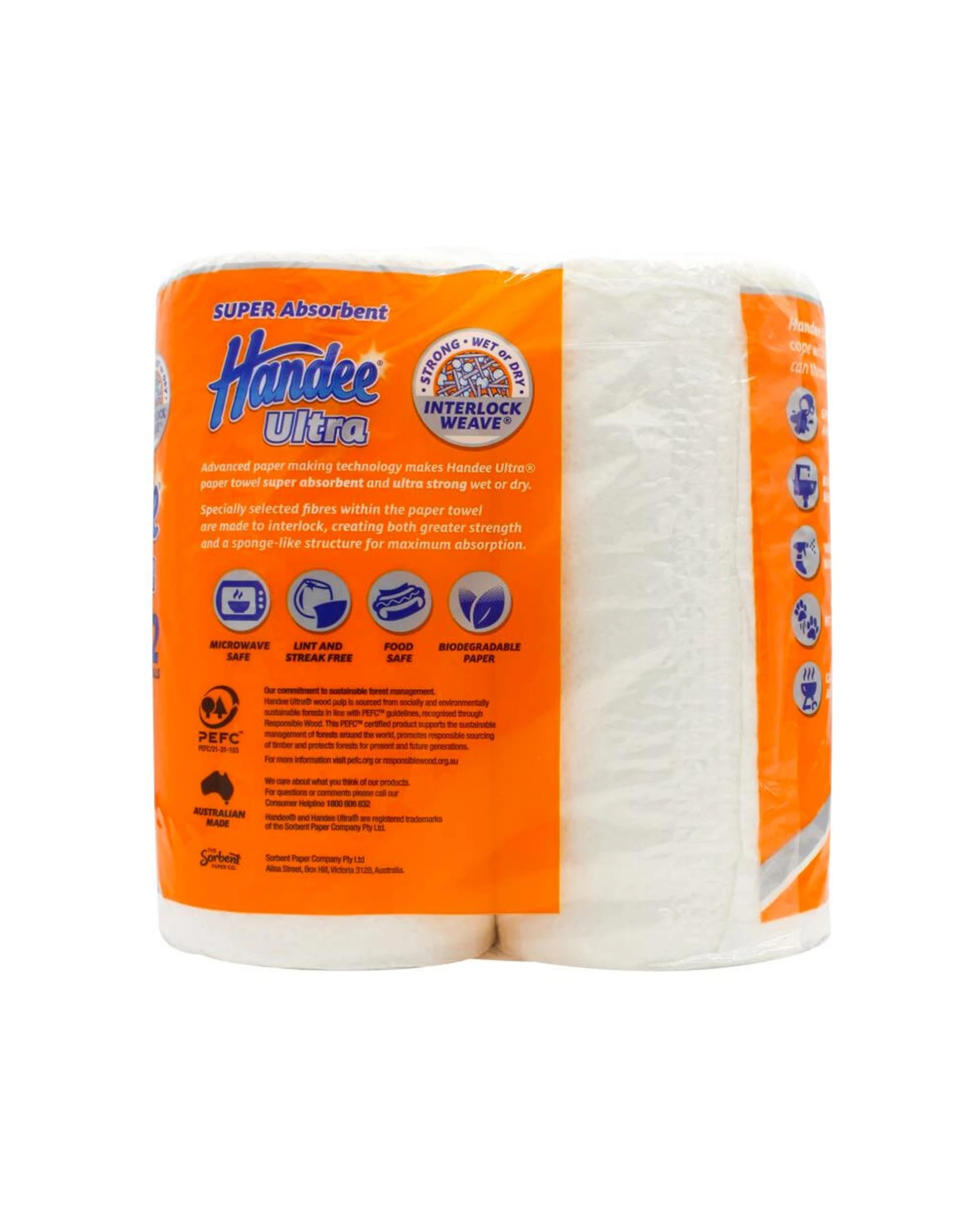 5 Handee 6x 2pc Ultra 60 Sheets Paper Towel 2-Ply Quilted Absorbent Strong Pack - White, 5 of 5