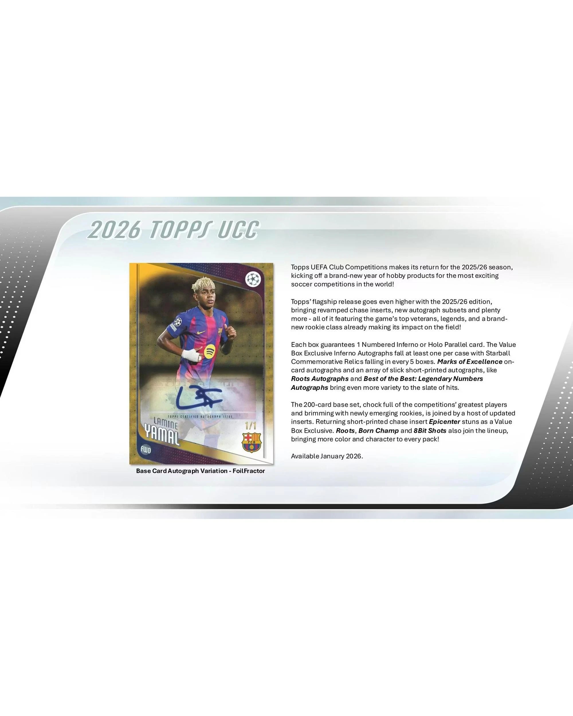 4 Topps 2025/2026 UEFA Club Competitions Soccer Blaster Box, 4 of 10