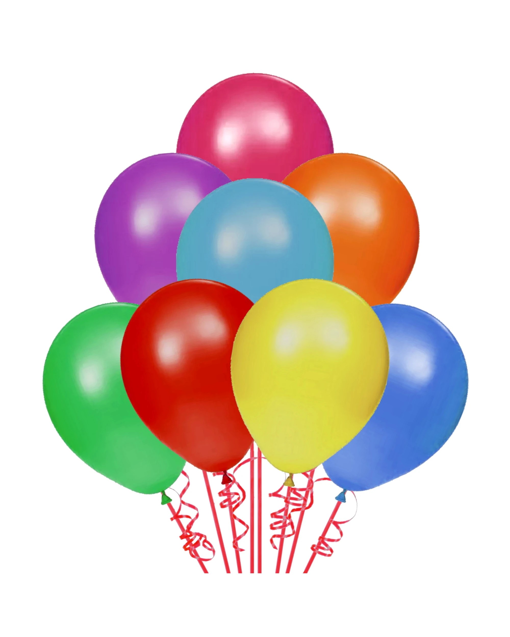 1 Alpen Assorted Bright Coloured Latex Balloons 23cm Pack of 100, 1 of 1