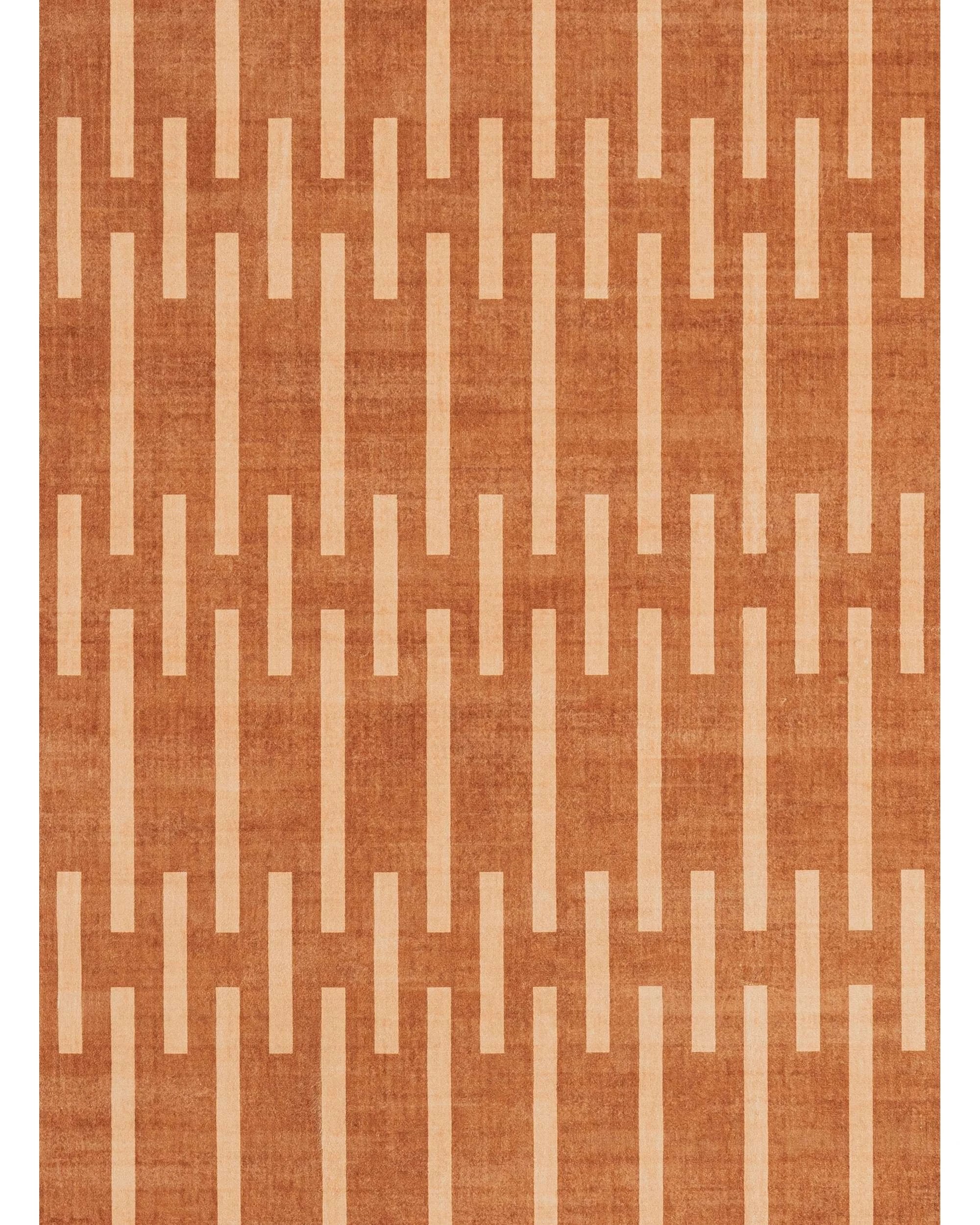 7 Loopsie Tudor Printed Washable Rug - Orange, 7 of 8