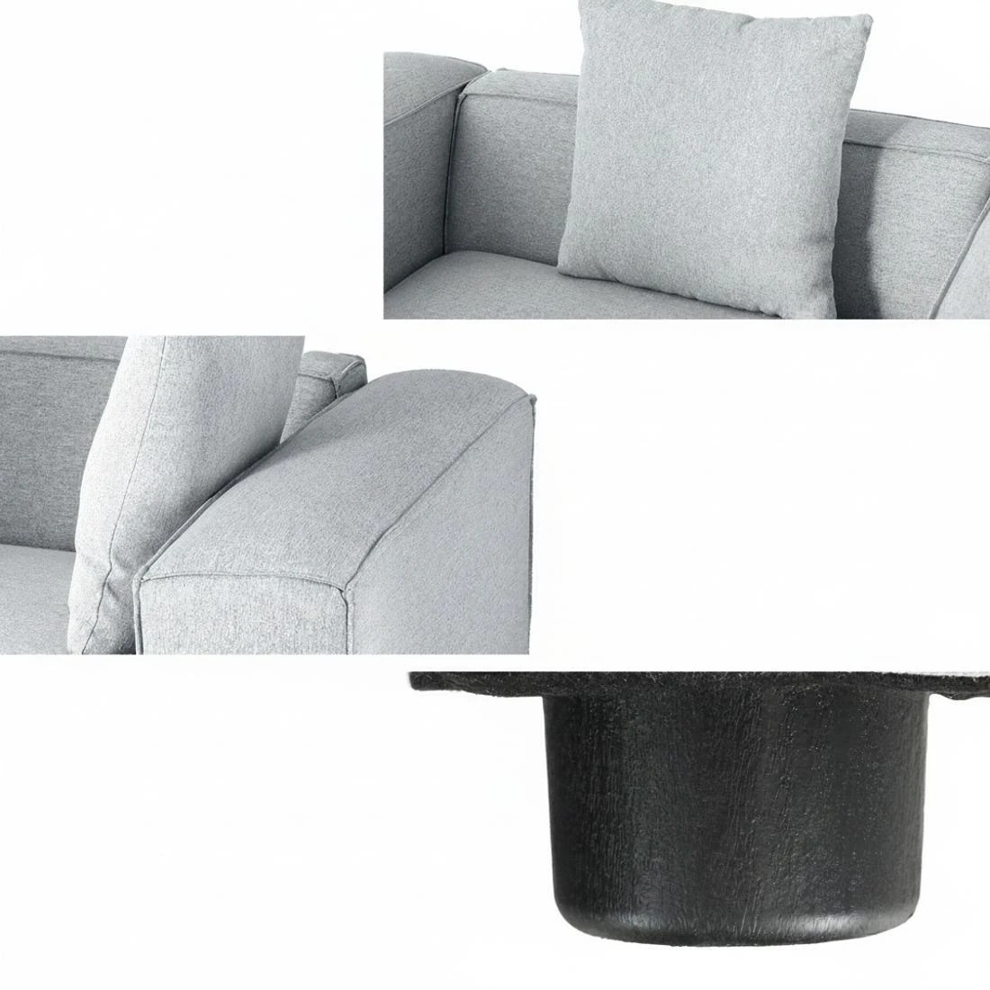 4 Artiss Modular Sofa Chaise Set 4 - Grey, 4 of 5