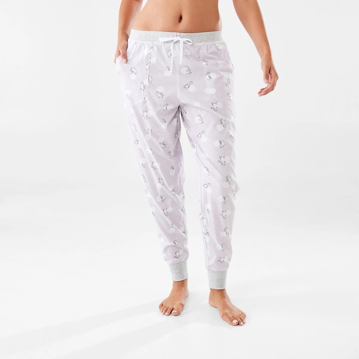 1 Printed Knit Cuffed Pants Penguin, 1 of 6