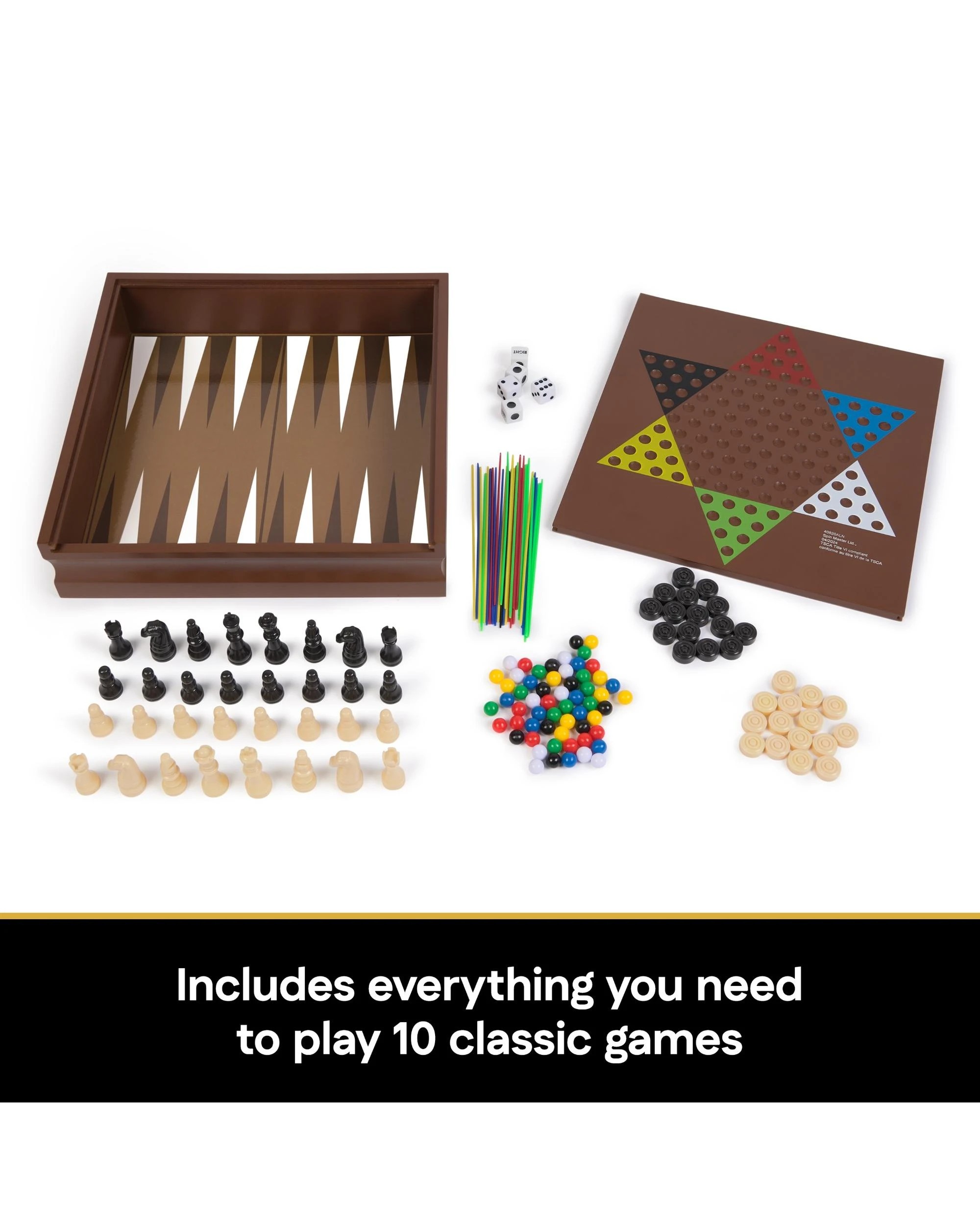 3 Cardinal Classics Family 10-Game Set in Wooden Cabinet, 3 of 10