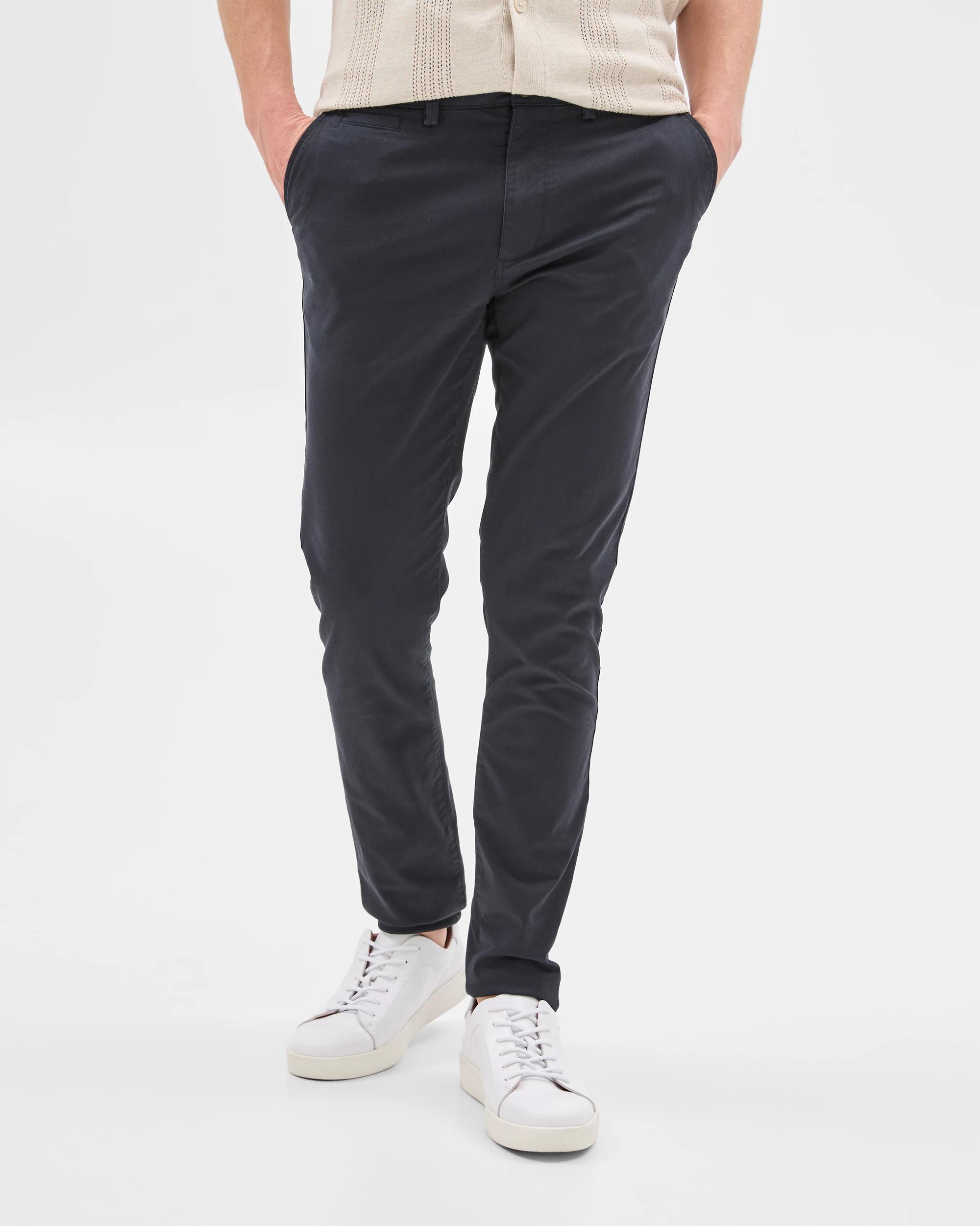 3 Target Australian Cotton Slim Chino Pants NAVY, 3 of 6