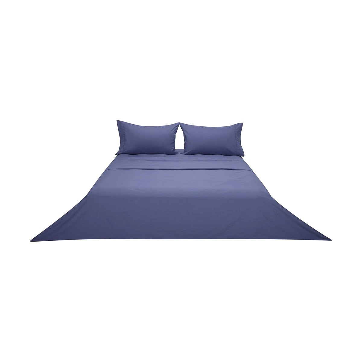 6 180 Thread Count Sheet Set - Queen Bed, Mid Blue, 6 of 7