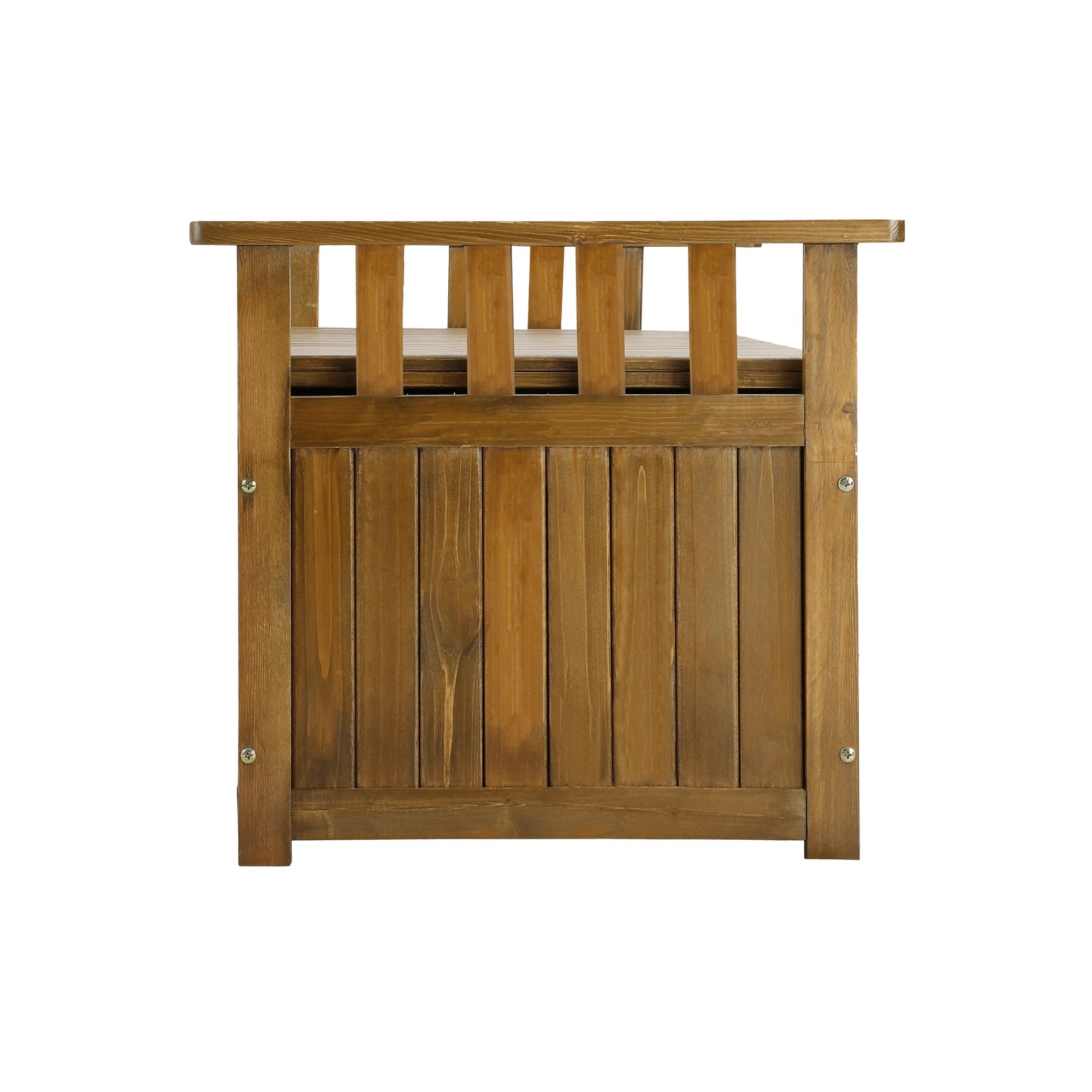5 Livsip Outdoor Storage Box Garden Bench Wooden Container Chest Toy Cabinet XL - Natural, 5 of 7
