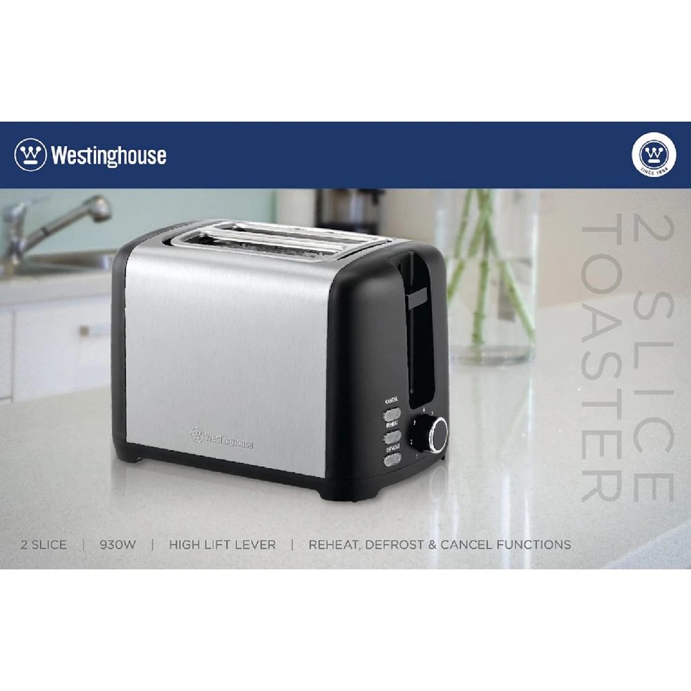 2 Westinghouse 2 Slice Toaster Stainless Steel, 2 of 5