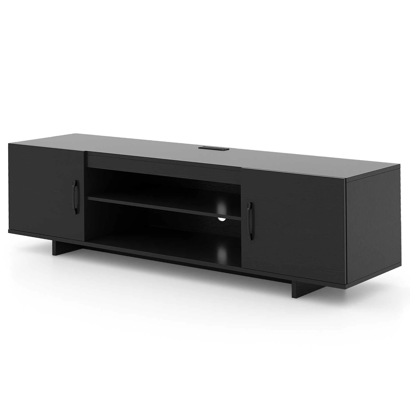 1 Costway TV Cabinet Media Console Table w/Open Shelves Entertainment Unit, 1 of 1