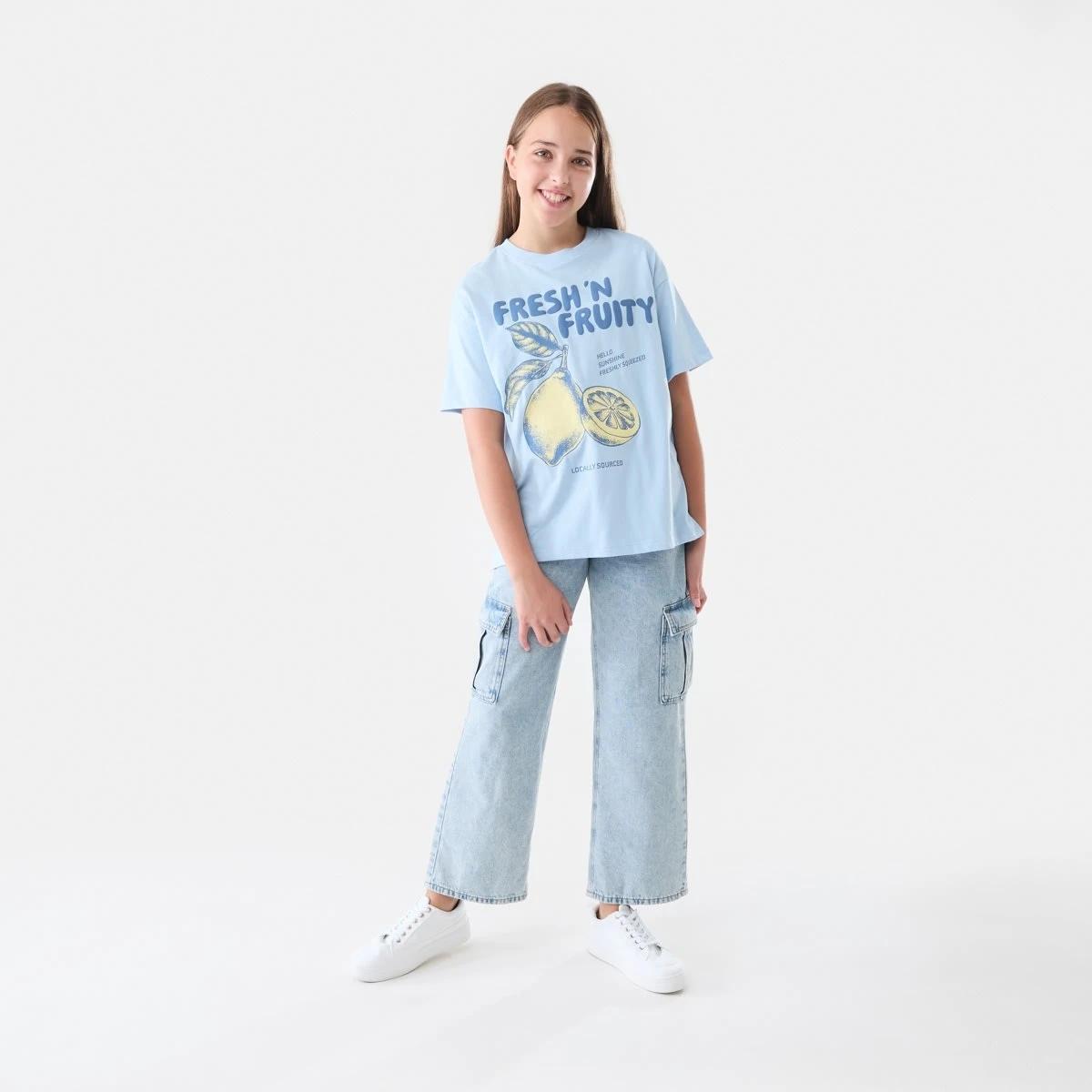 5 Oversized T-shirt Blu Lemon, 5 of 6