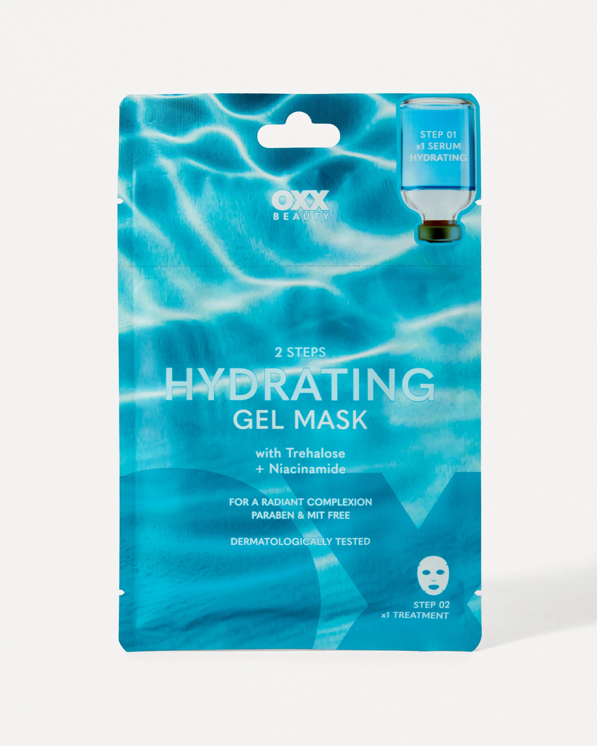 1 OXX Beauty 2 Steps Hydrating Gel Mask - Trehalose and Niacinamide, 1 of 2