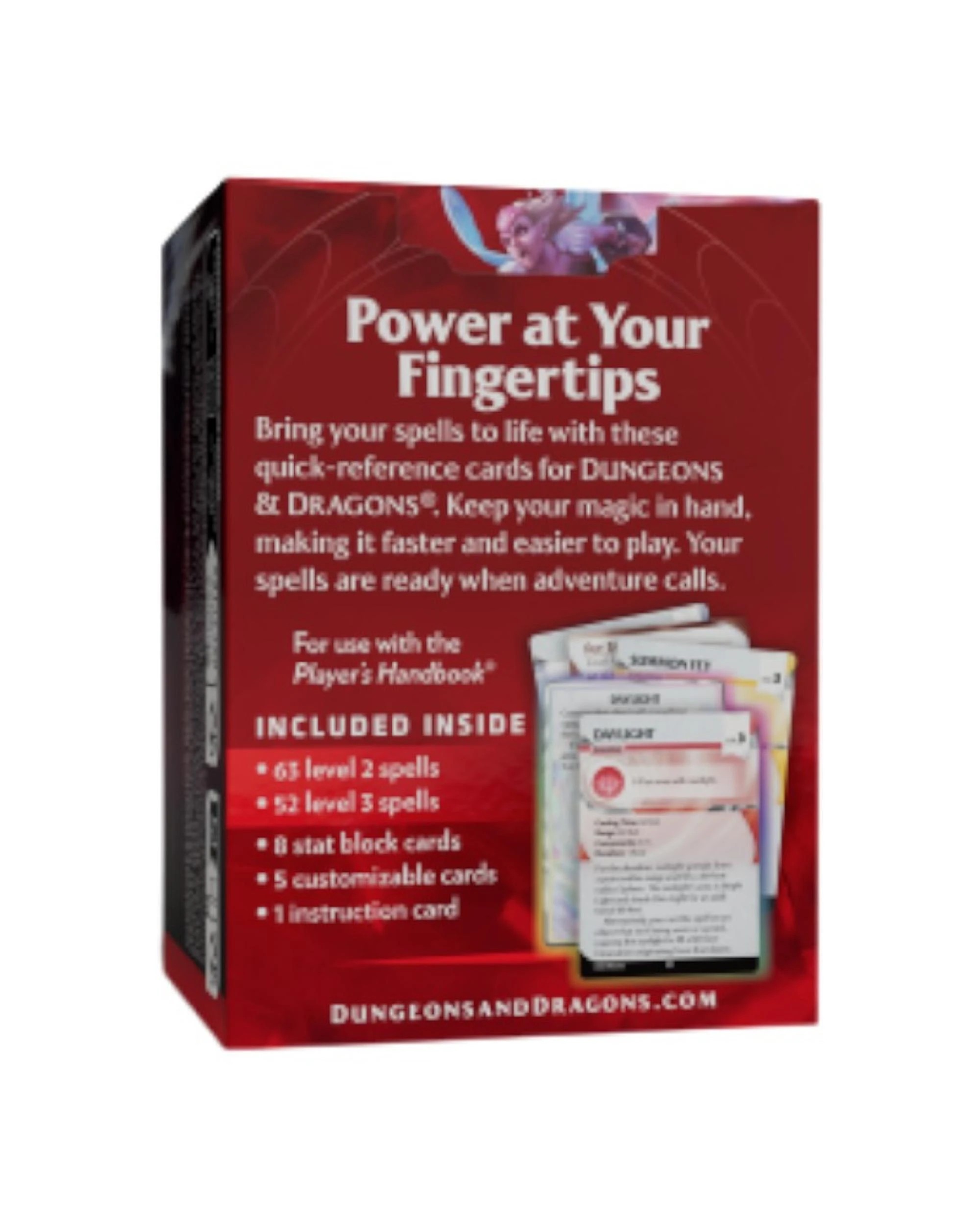 5 Dungeons and Dragons Spells Levels 2-3 Reference Cards, 5 of 5
