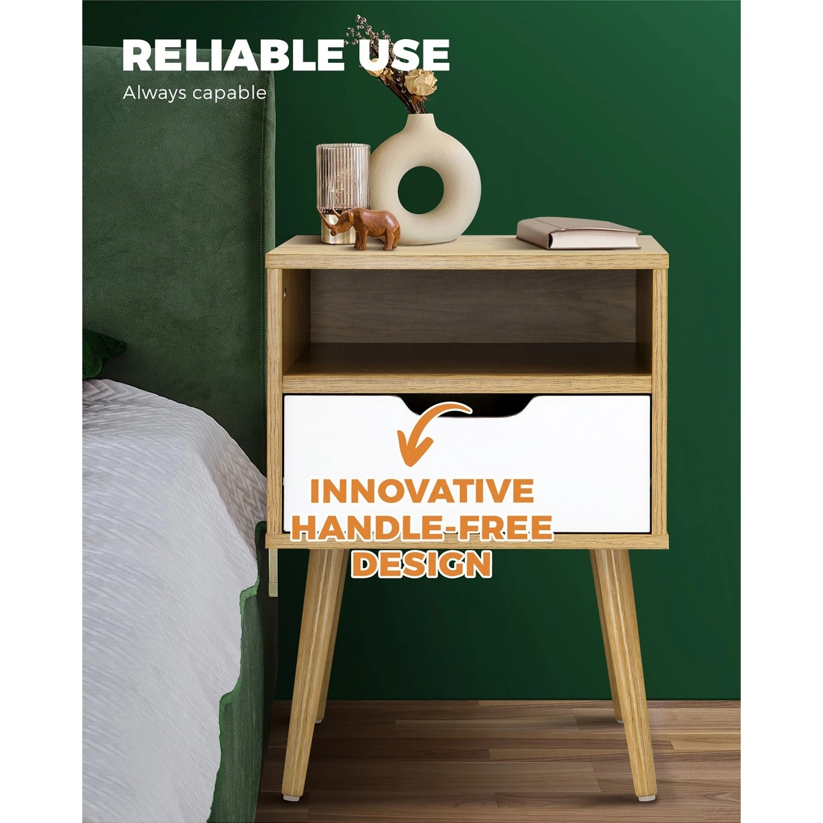 9 Oikiture Bedside Table Drawers Side Tables Nightstand Cabinet
 - Multi, 9 of 10